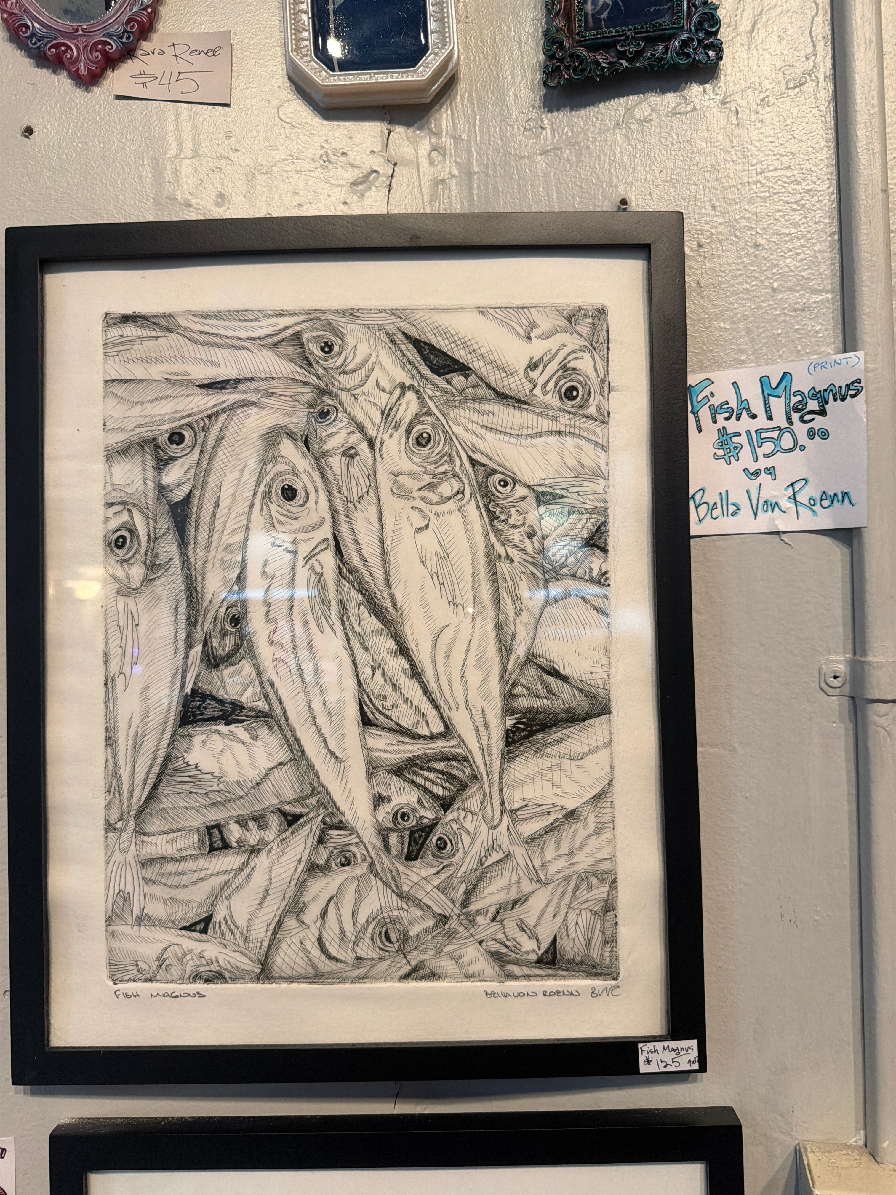 Fish Magnus - FRAMED Archival Print, signed and numbered, by Bella Von Roenn
