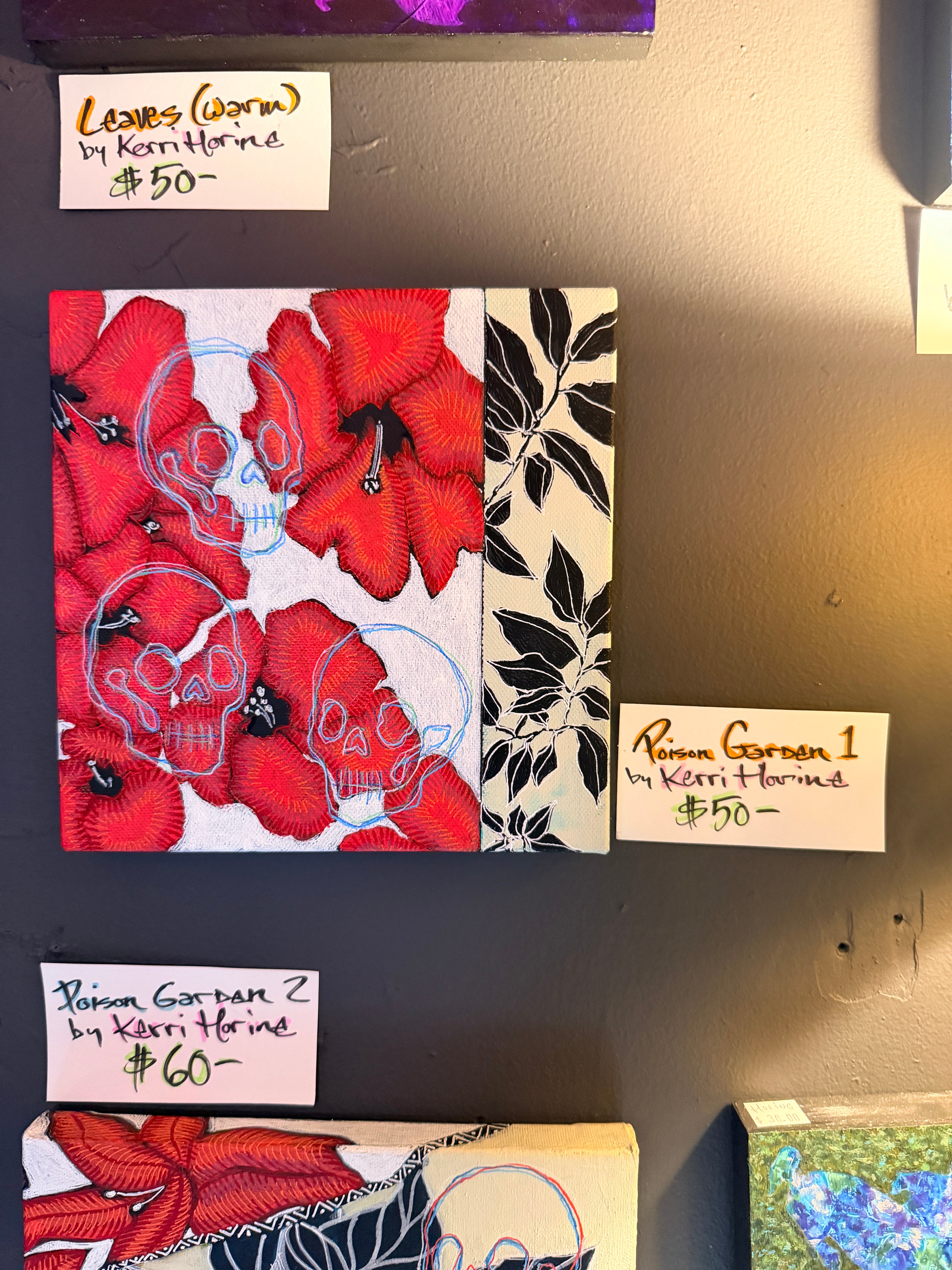 Kerri Horine: "Poison Garden 1" Mixed Media Painting