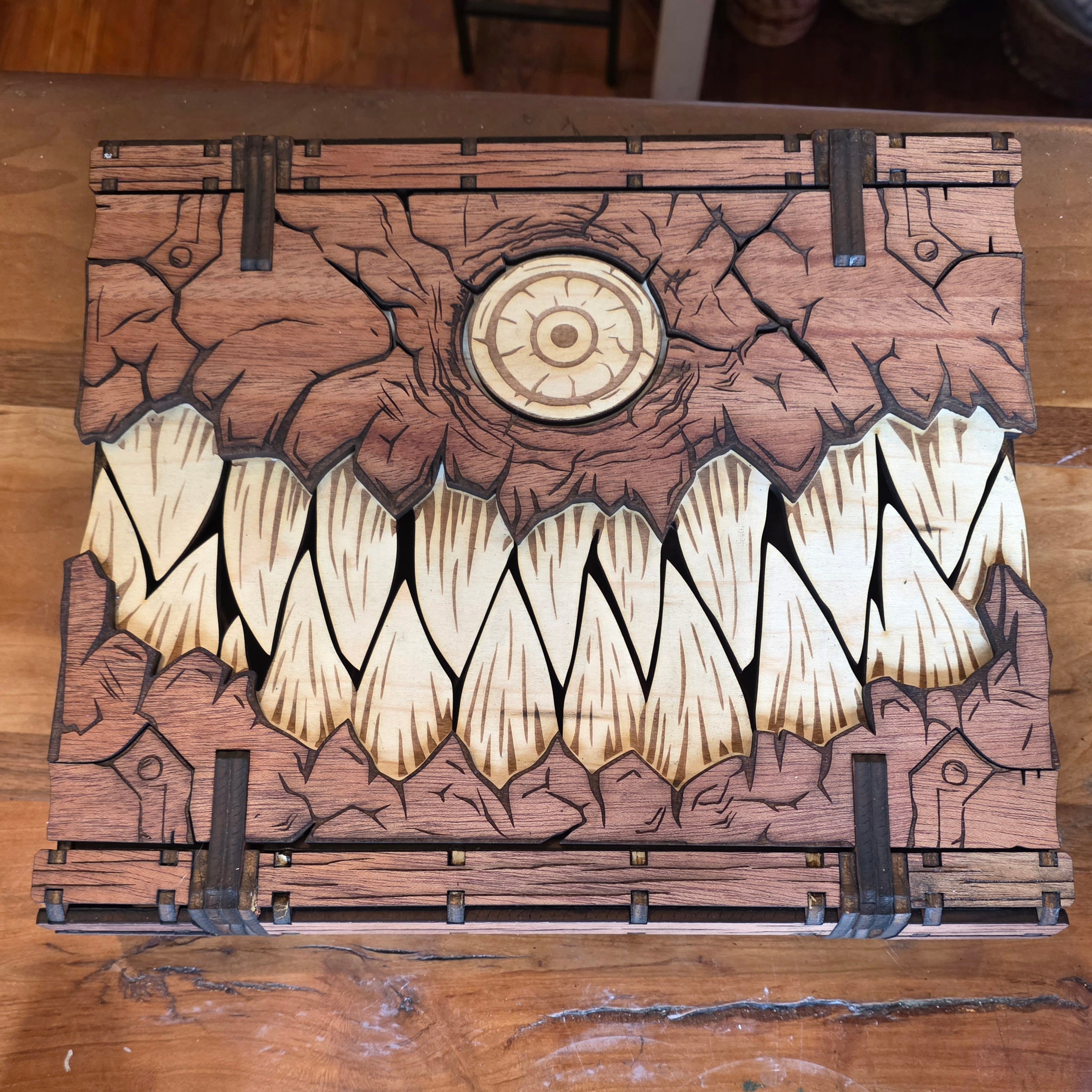 Mimic Book Wooden Box 12" x 10.5" x 2.75" - Minx Manx Monks