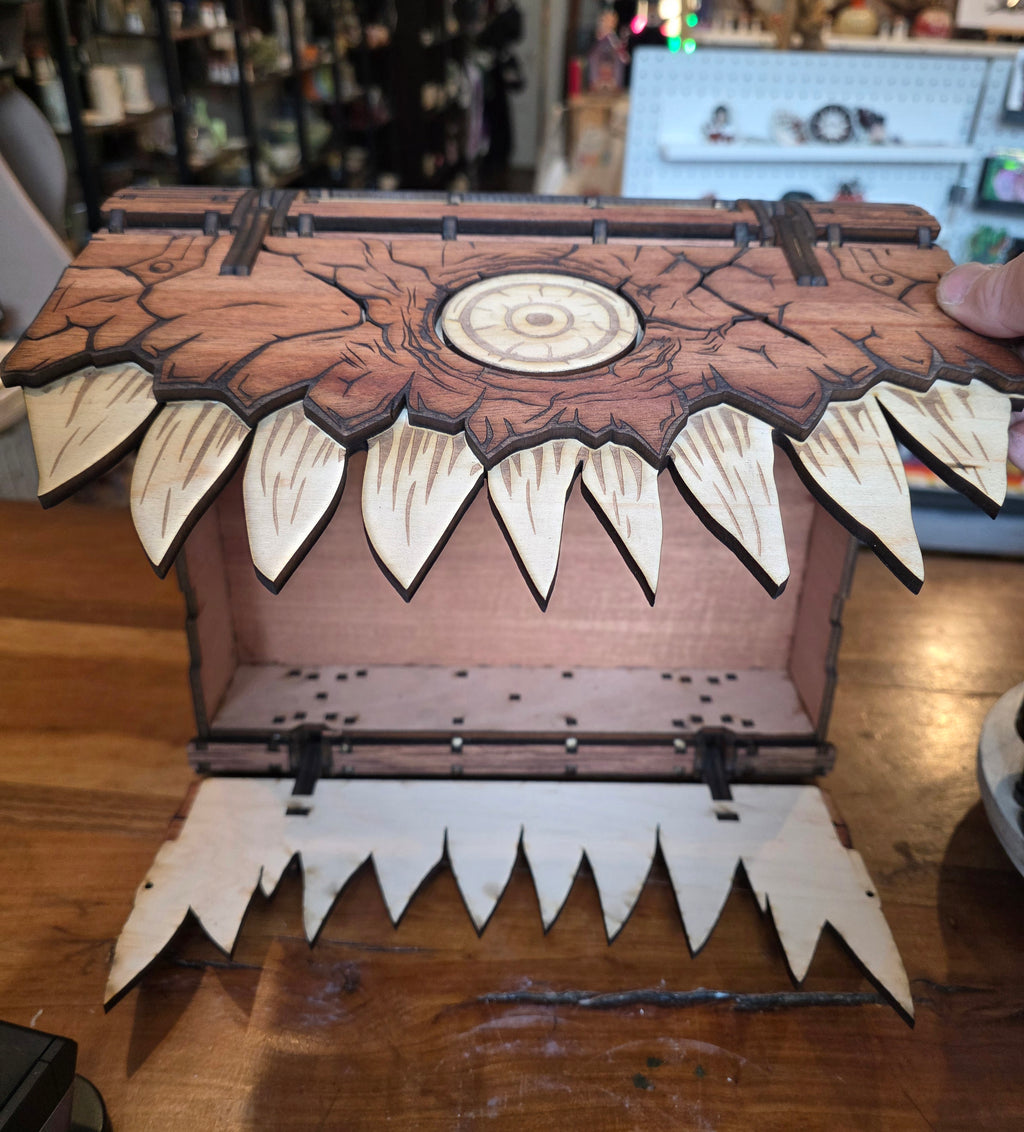 Mimic Book Wooden Box 12" x 10.5" x 2.75" - Minx Manx Monks