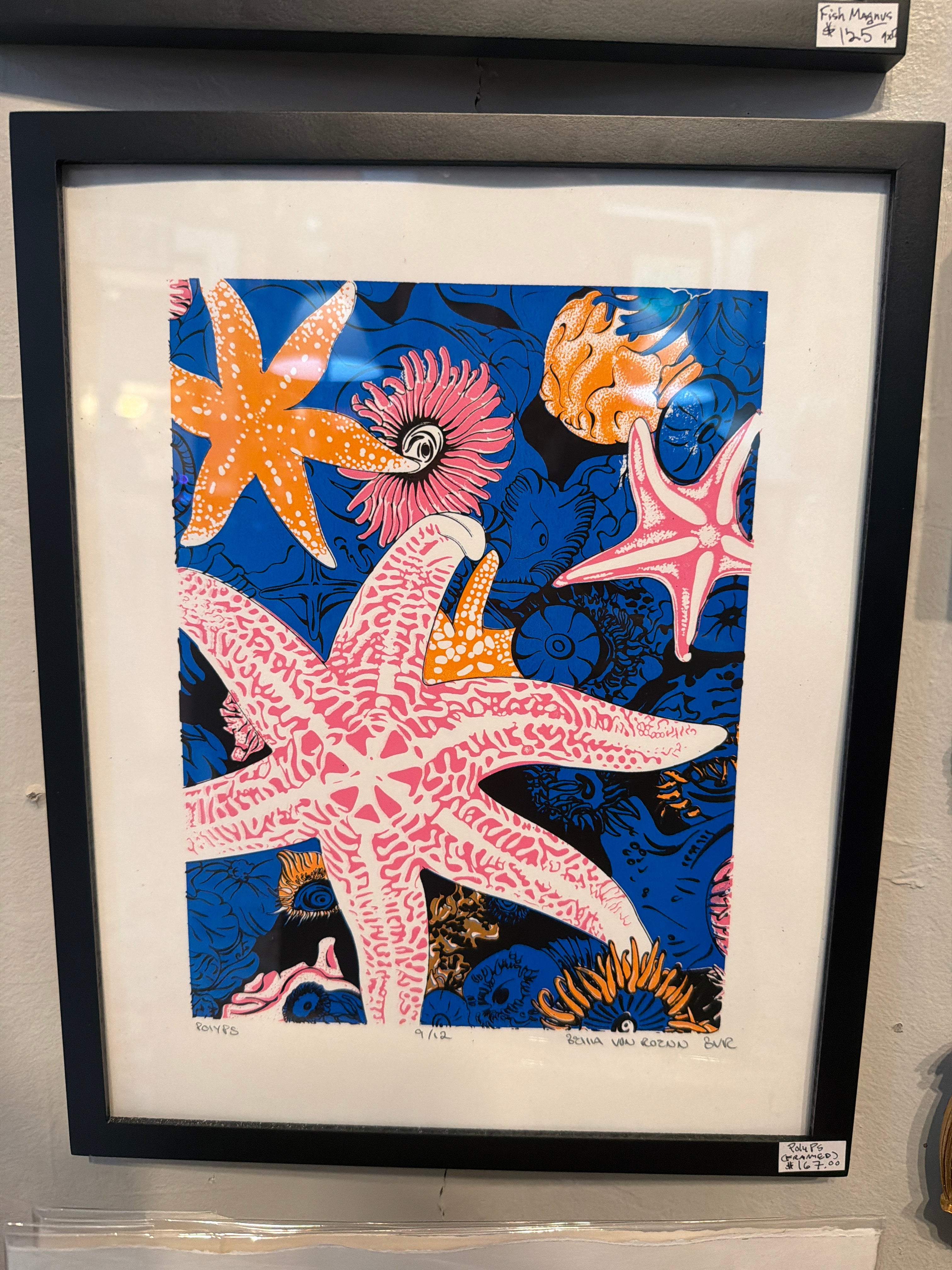 Polyps - 8"x10.5" FRAMED Archival Print, signed and numbered, by Bella Von Roenn