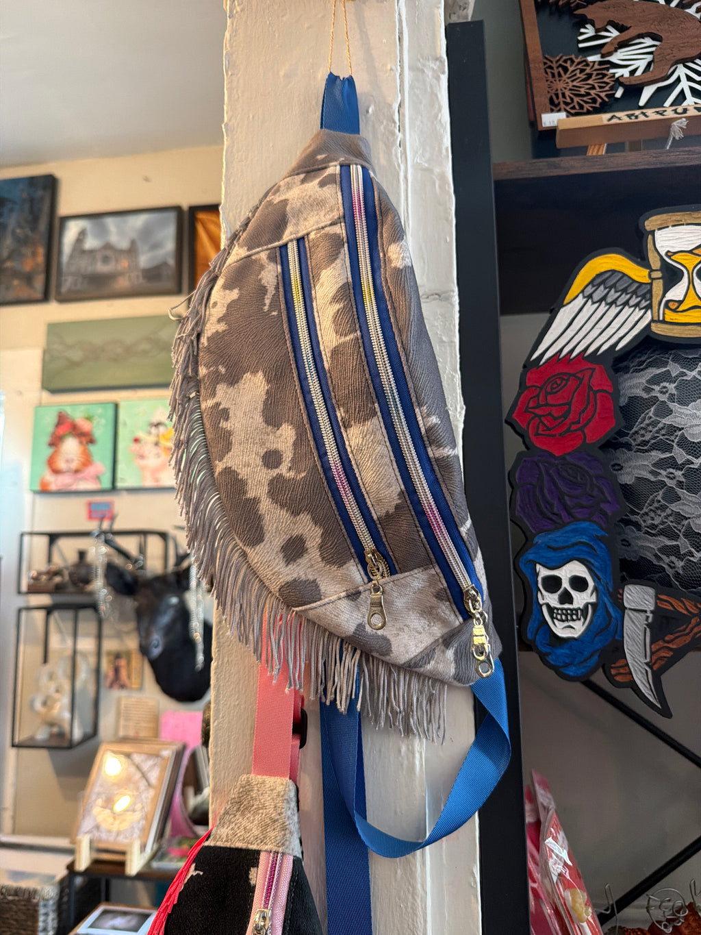 Nathan Newby: Fanny Packs (Cow hide and fringe)