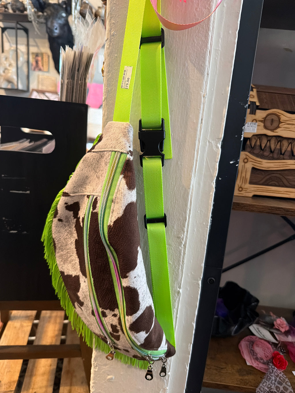 Nathan Newby: Fanny Packs (Cow hide and fringe)