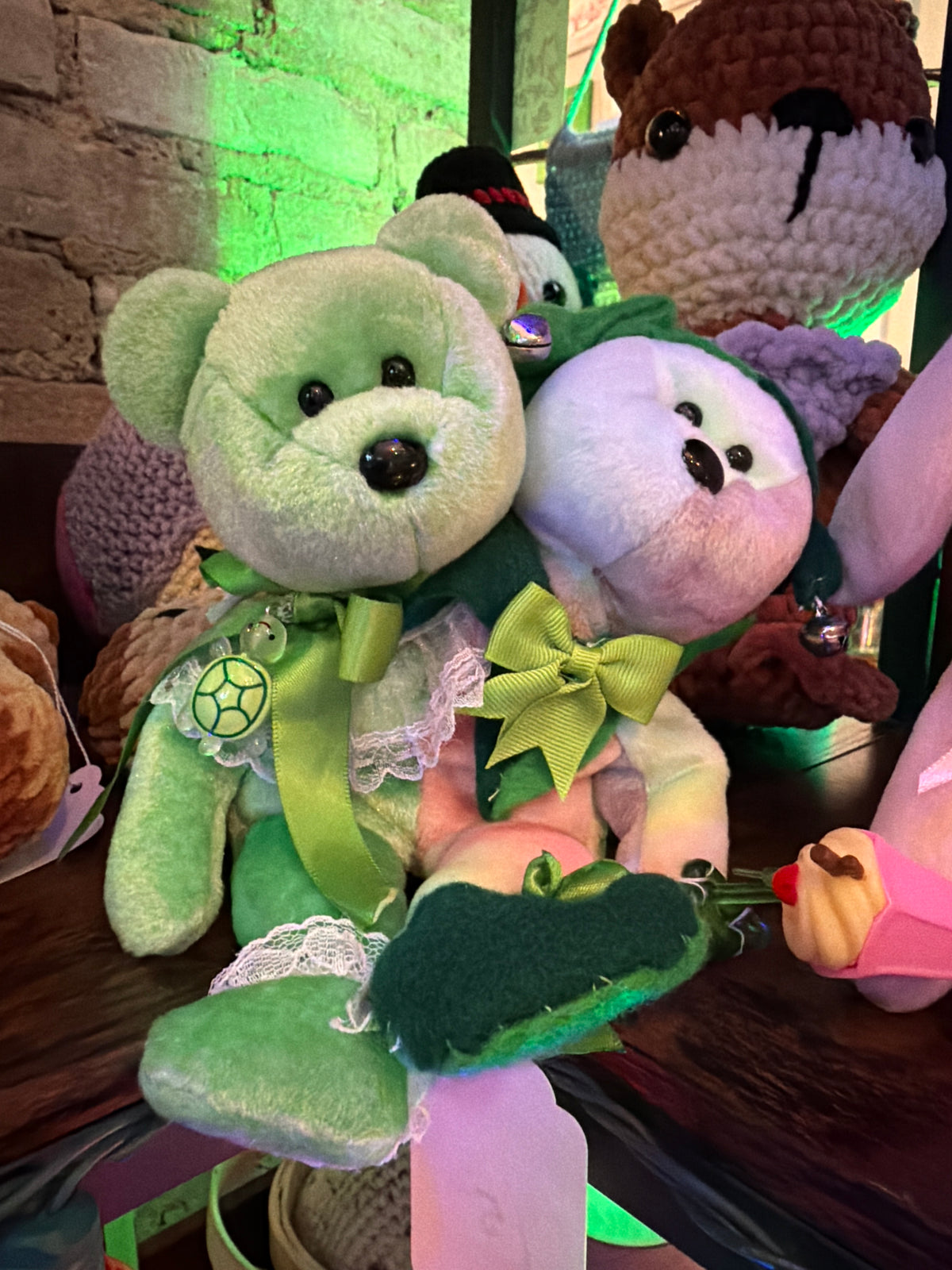 Mary Curvey: Jester 2 Headed Bear plush