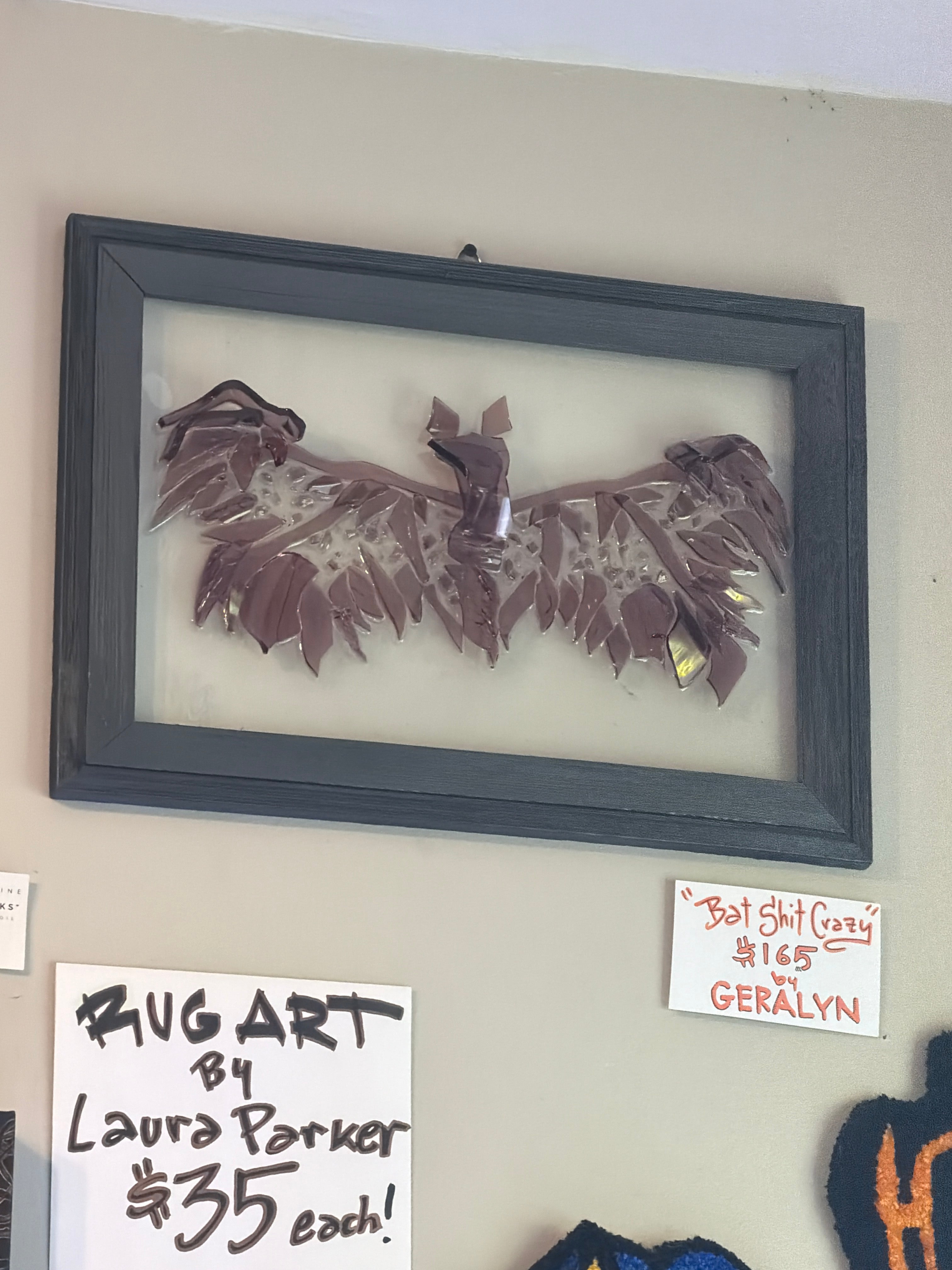 Geralyn: Bat Shit Crazy "Bat" Mixed Media Artwork