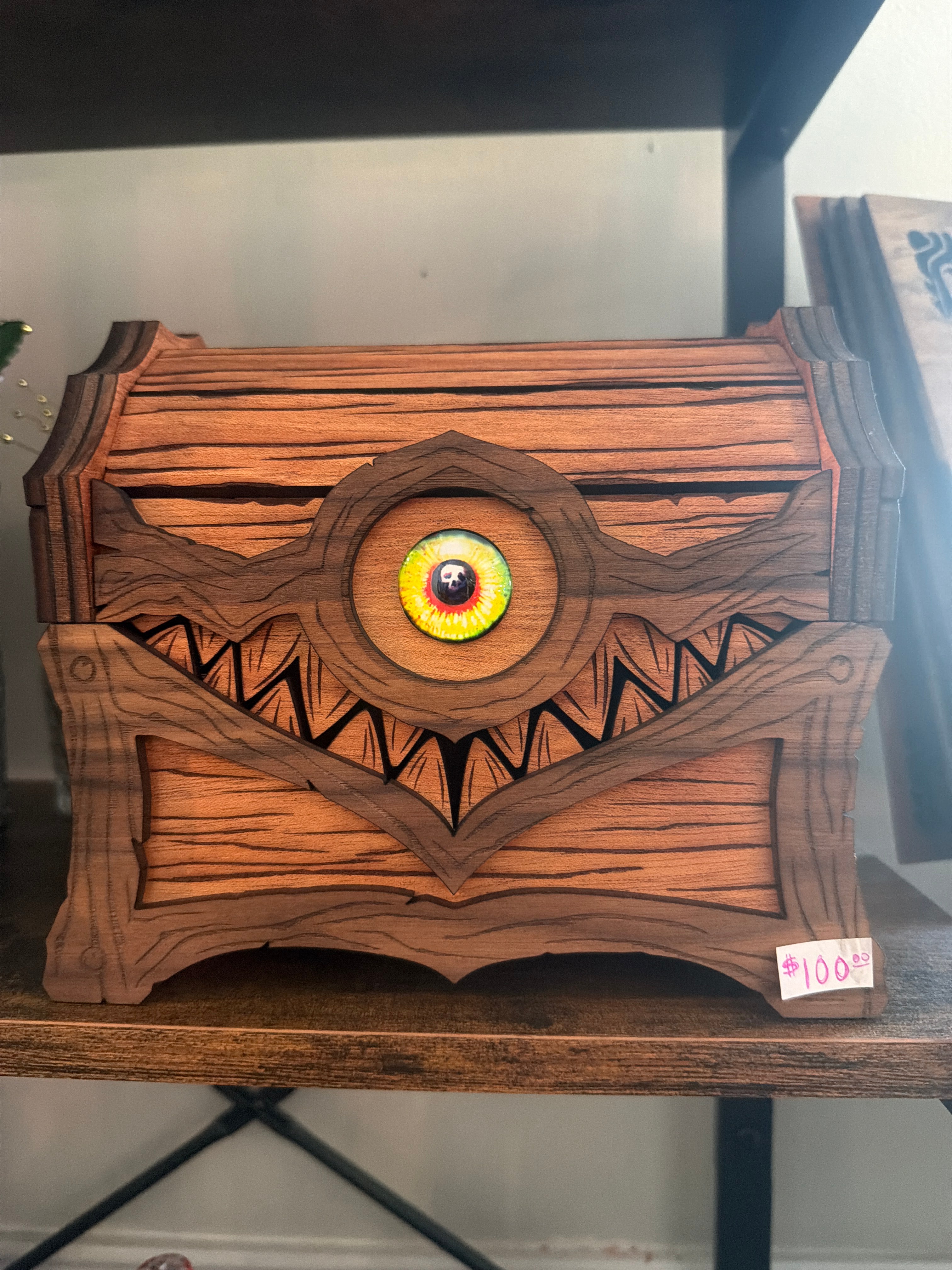 Large Mimic Box With Acrylic Color Eye by Minx Manx Monks