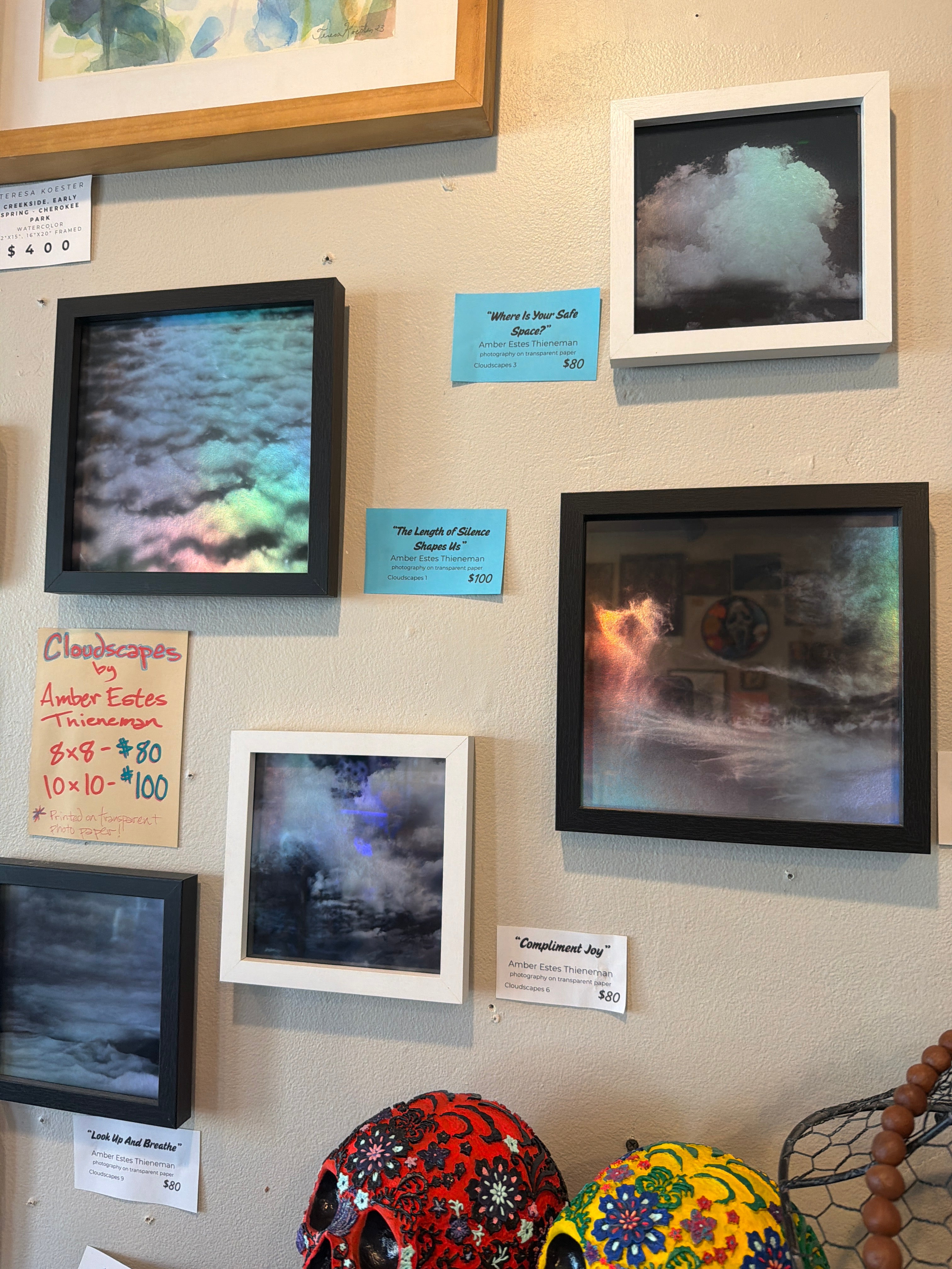 Framed Cloudscape Framed Photography on Transparent Paper by Amber Estes Thieneman