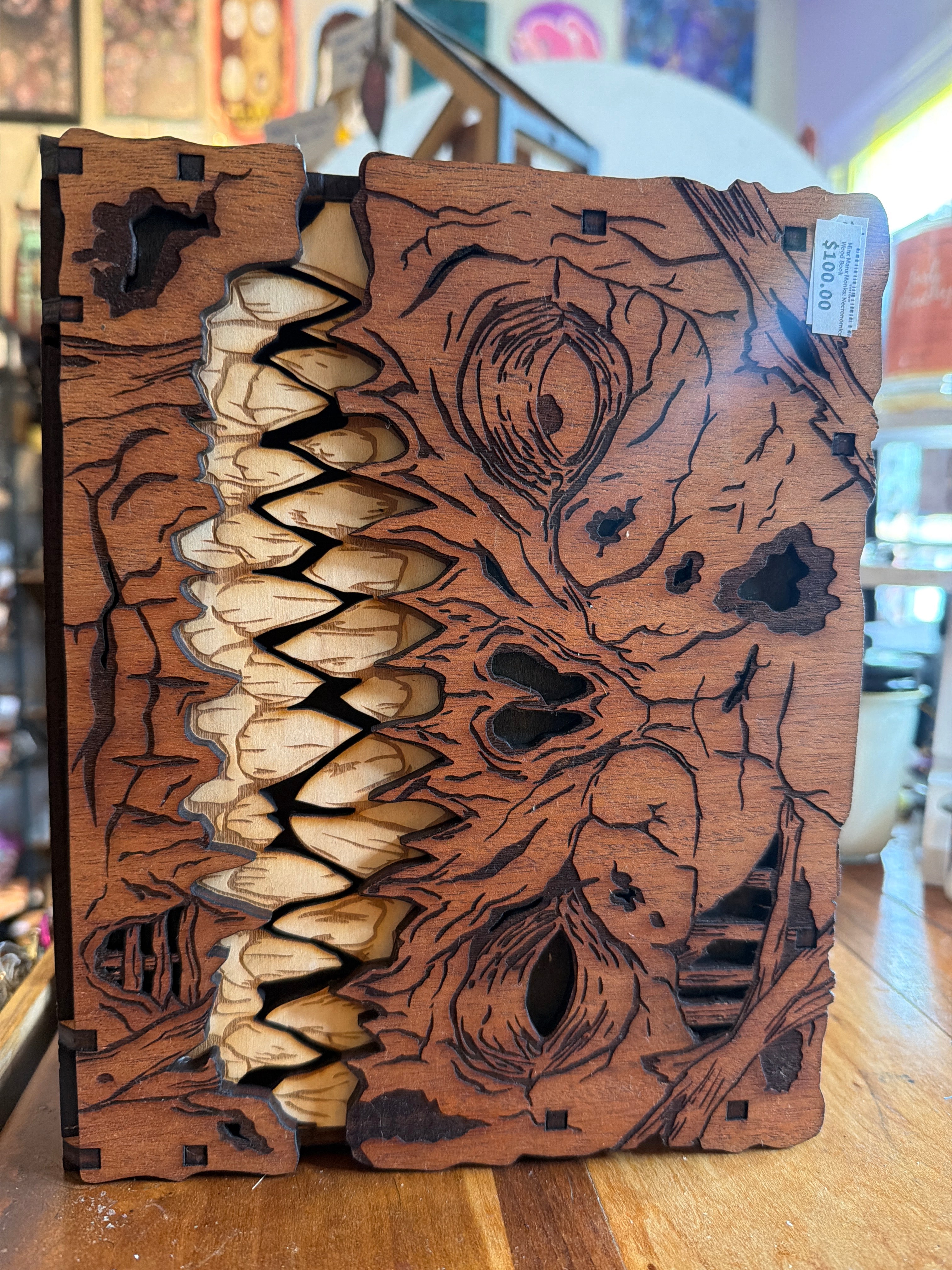 Minx Manx Monks: Necronomicon Wood Book