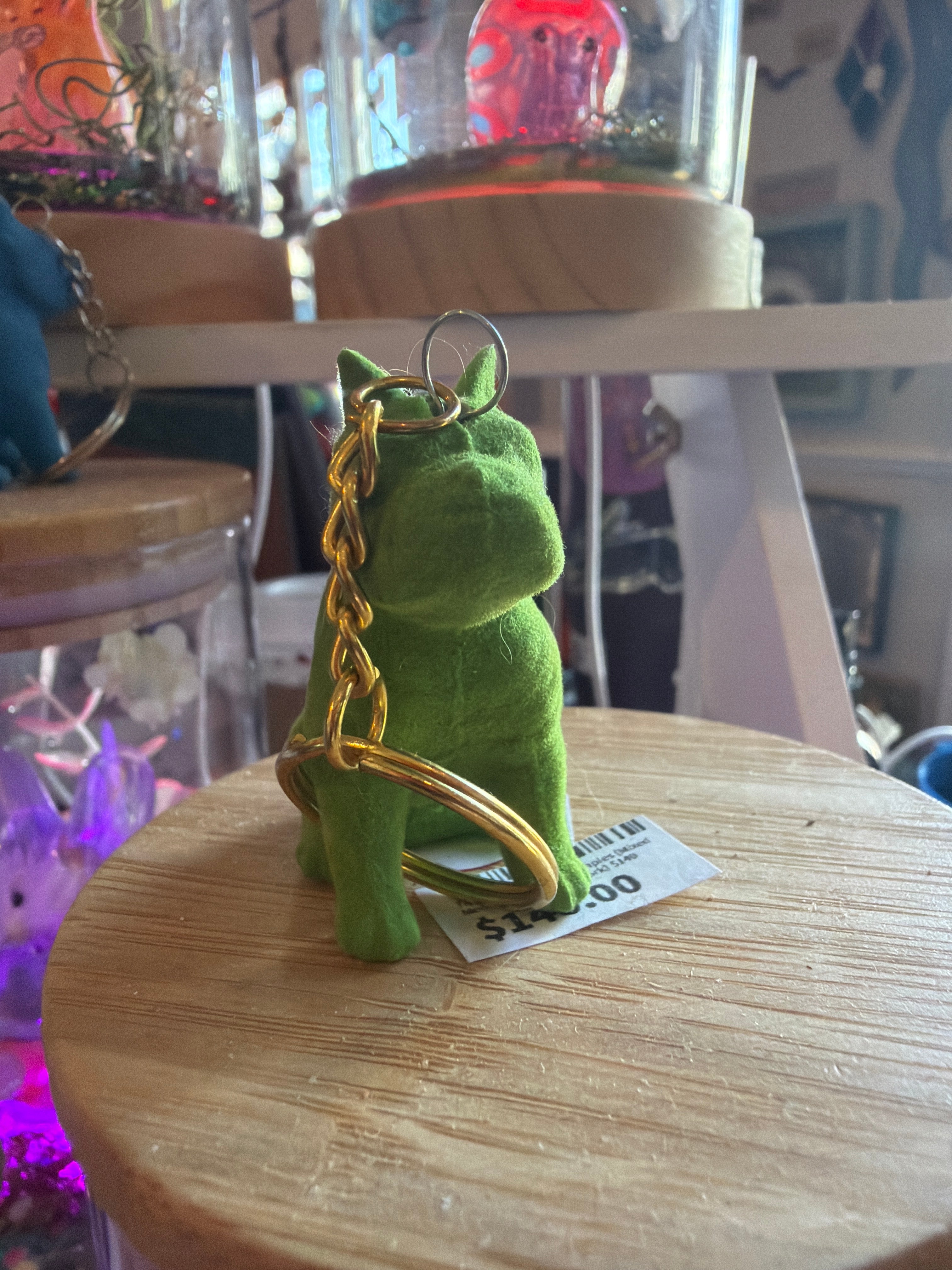 Fuzzy Bulldog Keychain by Brianna Insley (Various Colors)