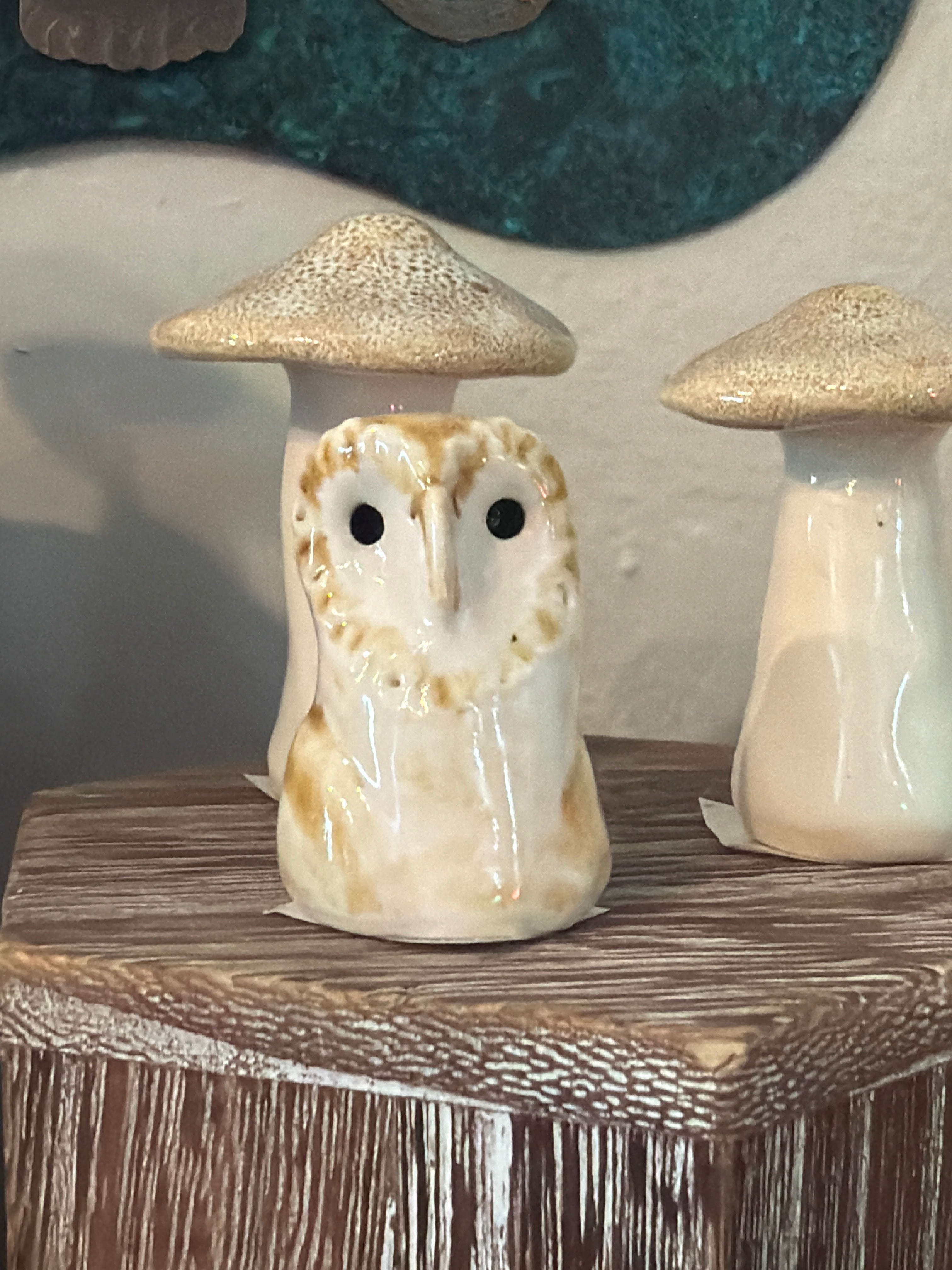 Karen Wyssbrod: Ceramic Owl, 1.5"