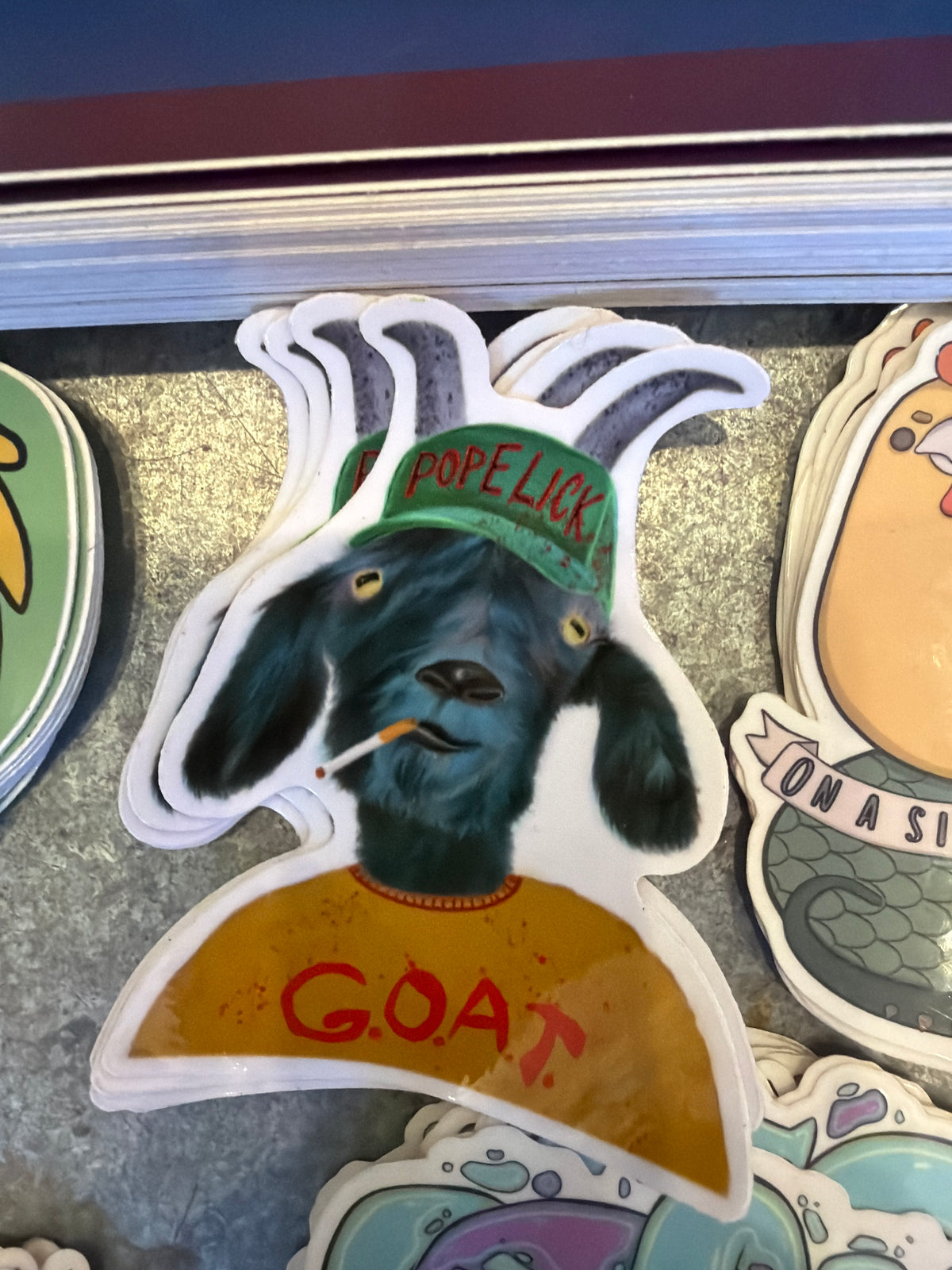 Grady Goods: Pope Lick Monster, Goat Man 3" Sticker by Jae Grady