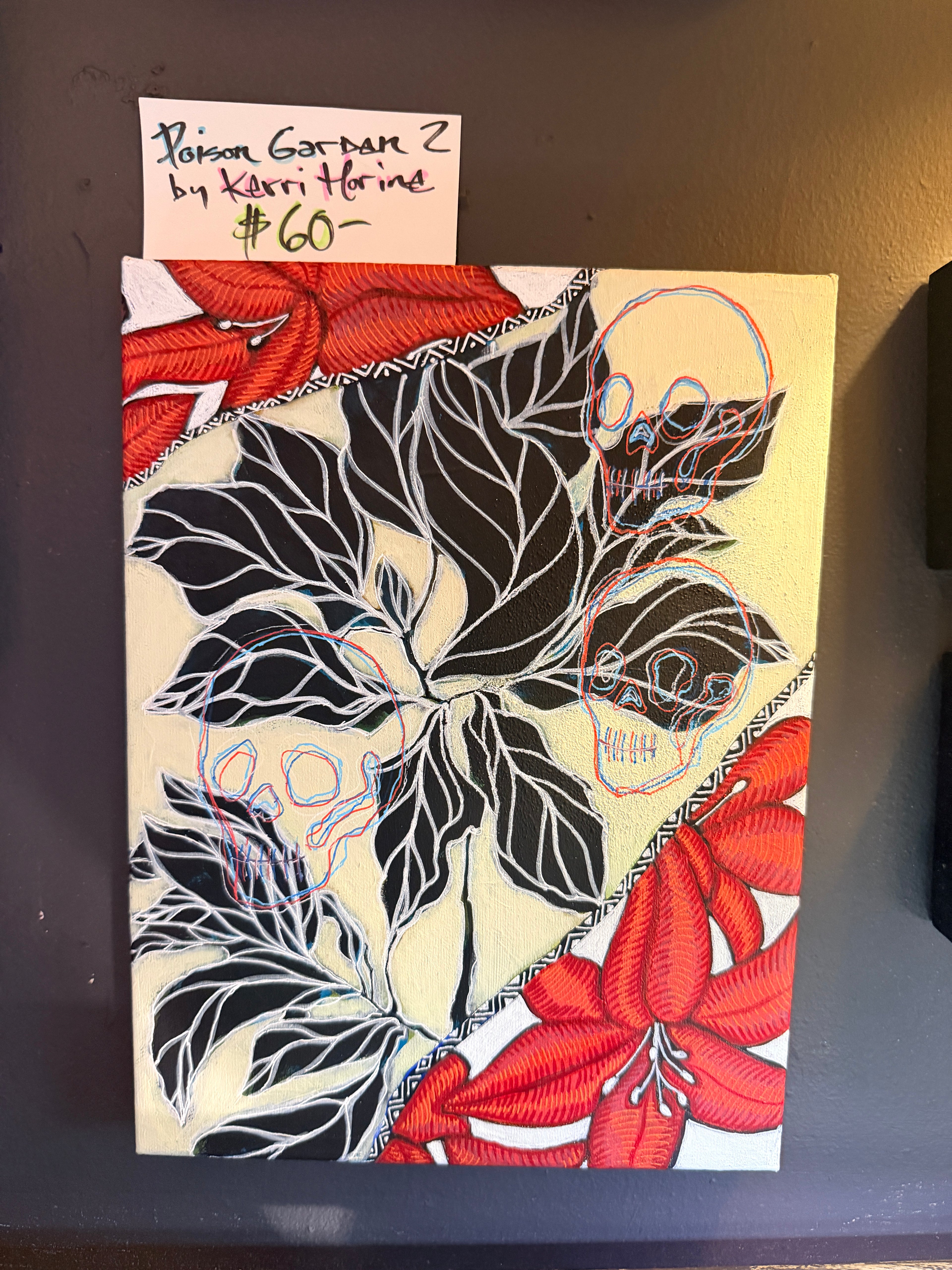 Kerri Horine: "Poison Garden 2" Mixed Media Painting
