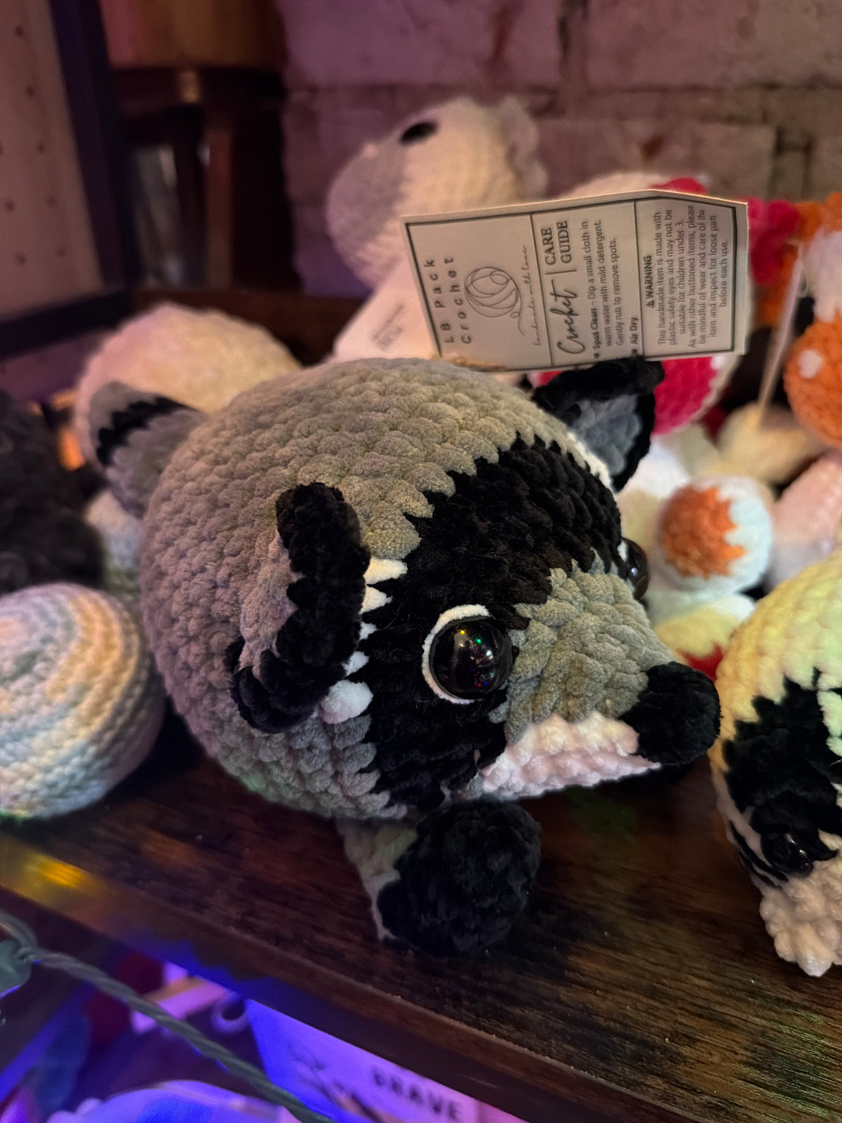Jimothy the Raccoon Crocheted Plush by LB Pack Crochet