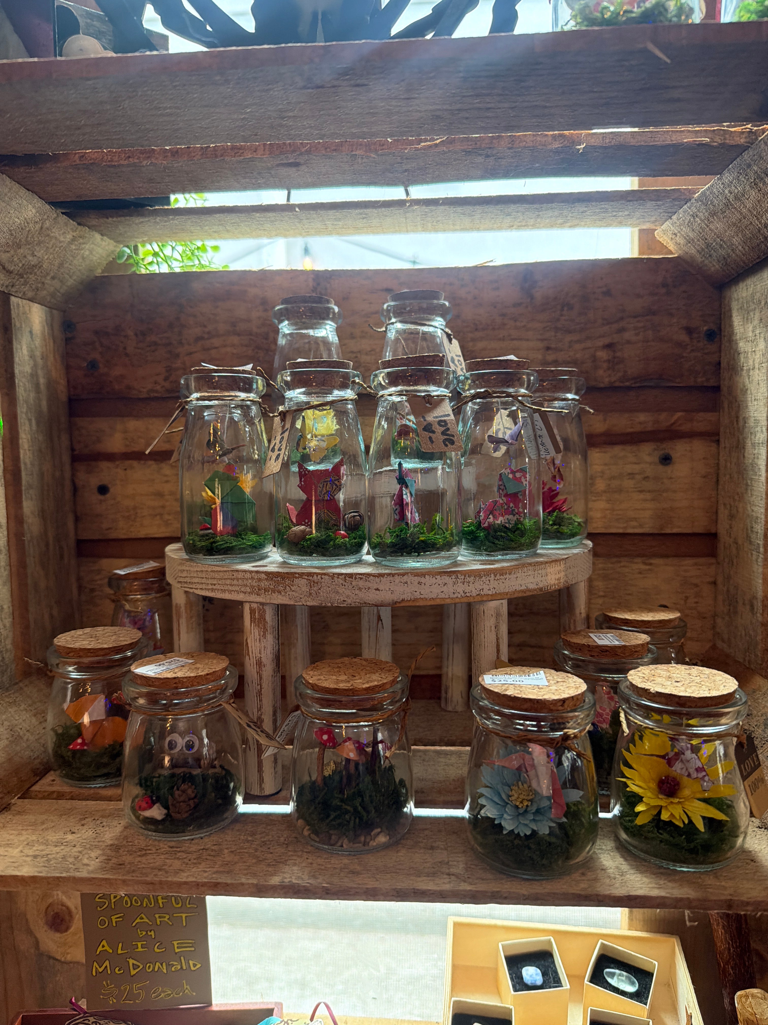 Papercraft Bottle Terrarium by Michelle Keith (each one unique)