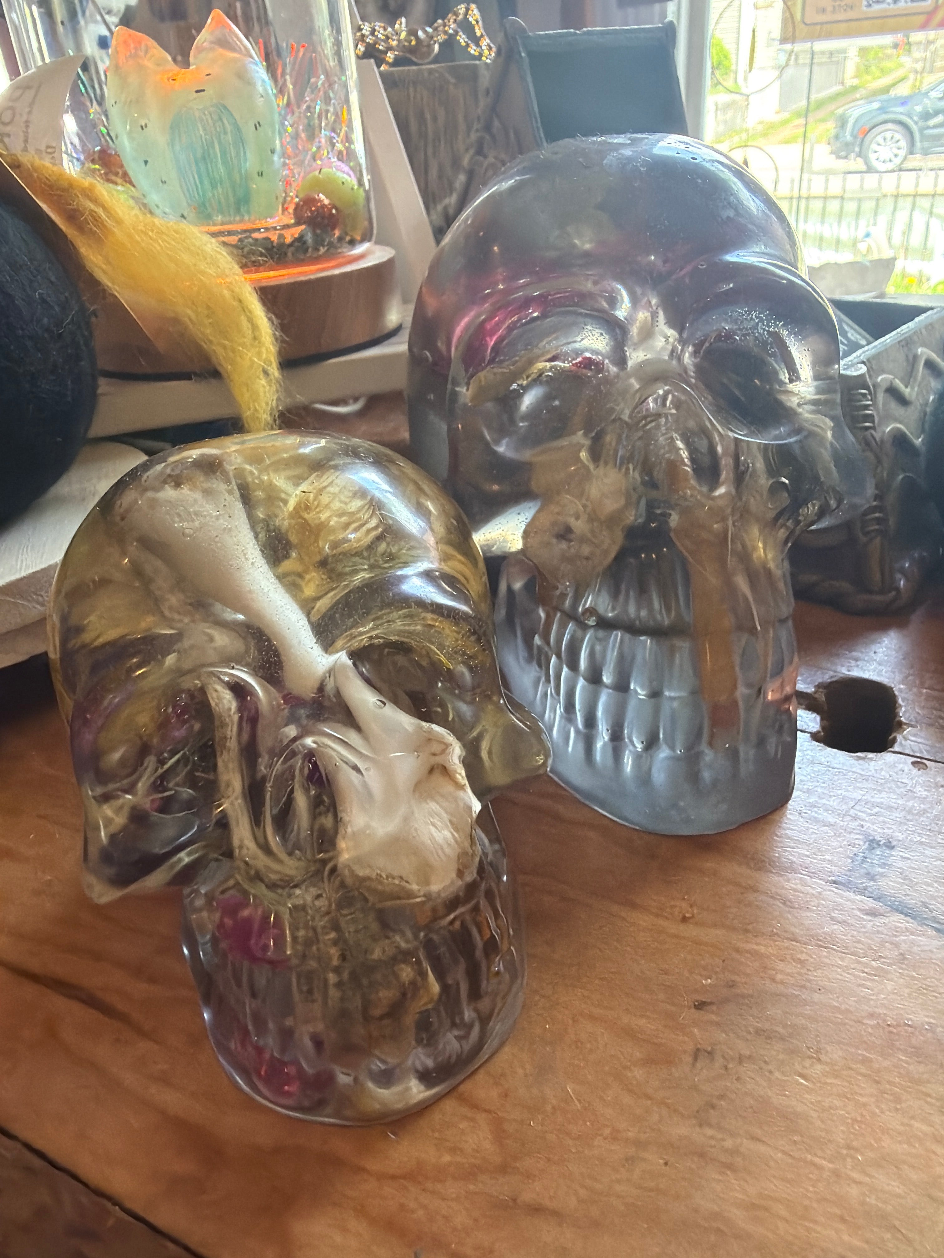 Resin Skull by Shannon Drabant