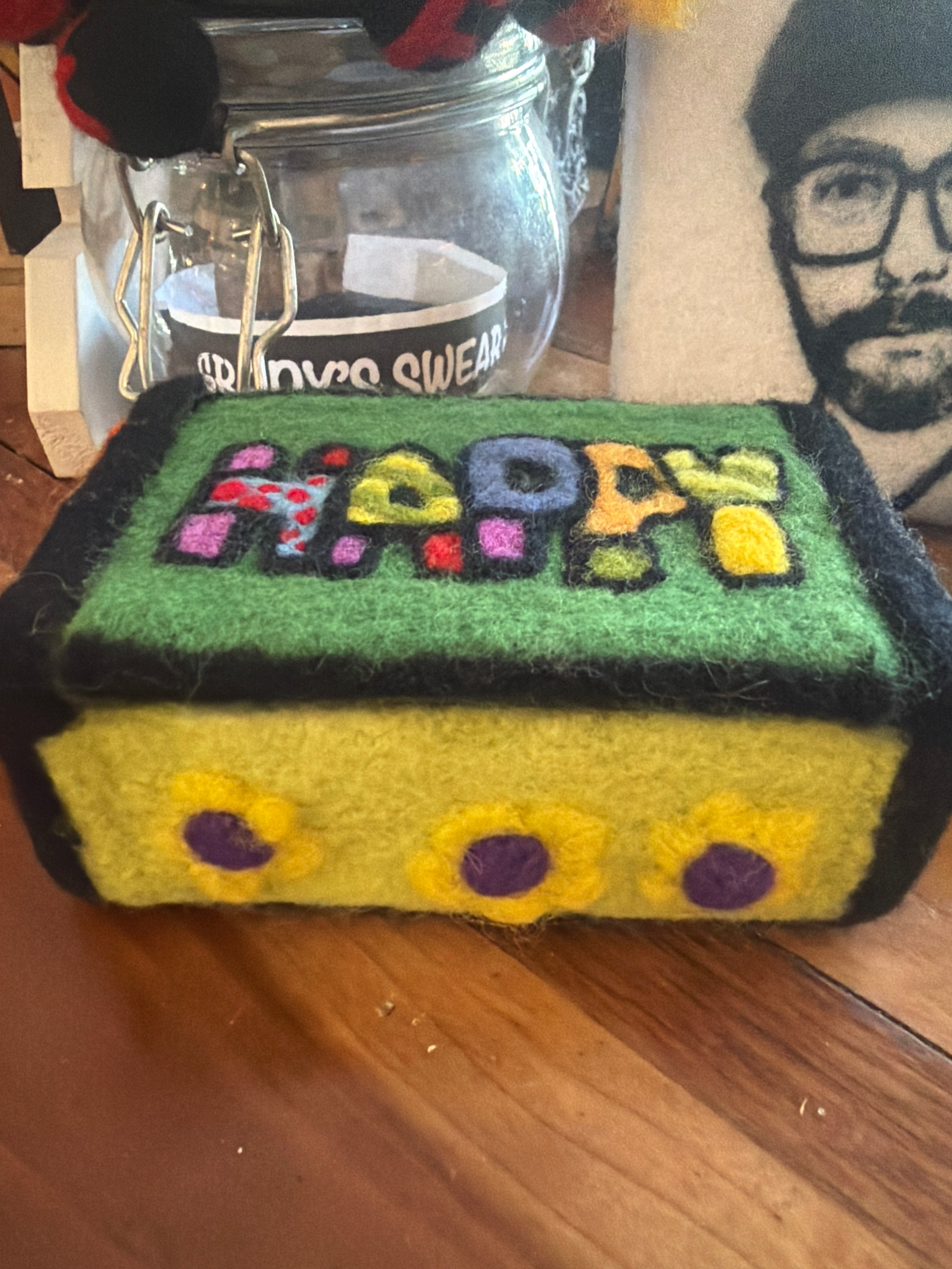 Kym Lambert: "Happy Box" Felt Artwork