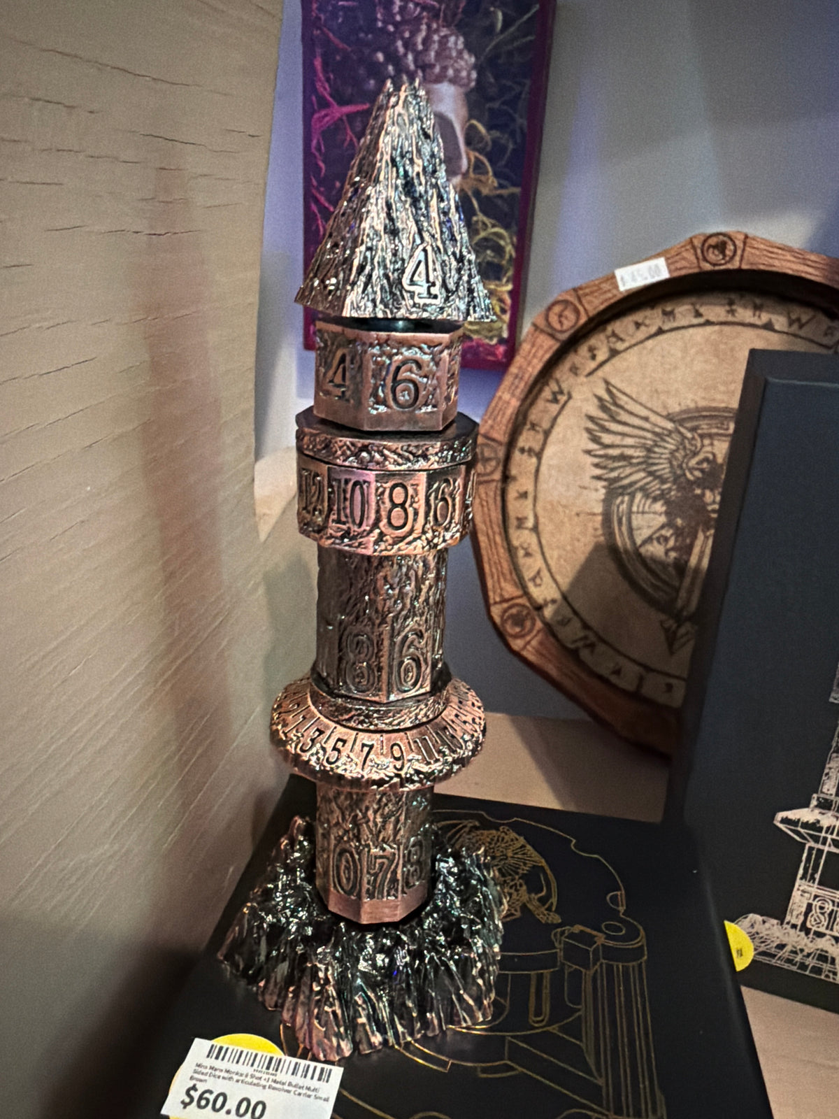 Medieval Tower Dice Set (brass) by Minx Manx Monks