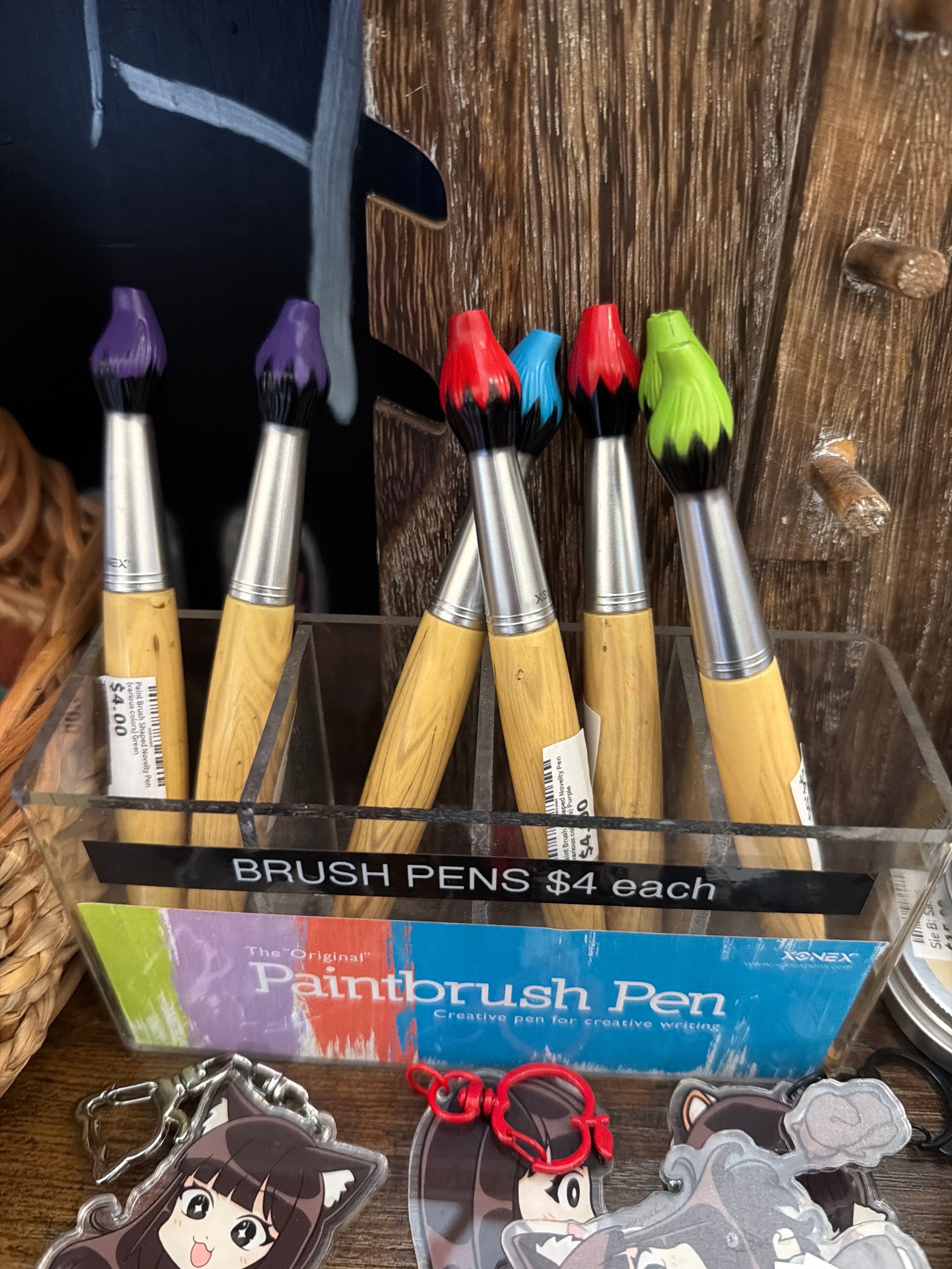 Paint Brush Shaped Novelty Pen (various colors)