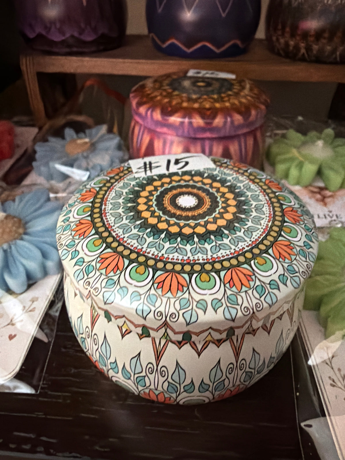 Mandala Flower Candle by Artlive M&N