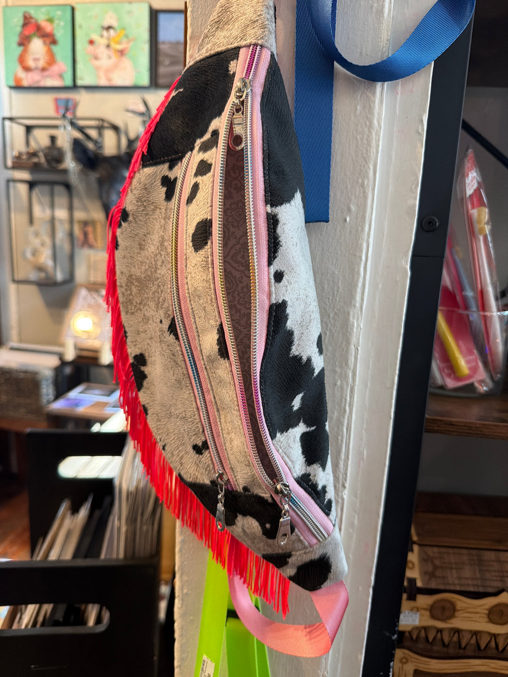 Nathan Newby: Fanny Packs (Cow hide and fringe)