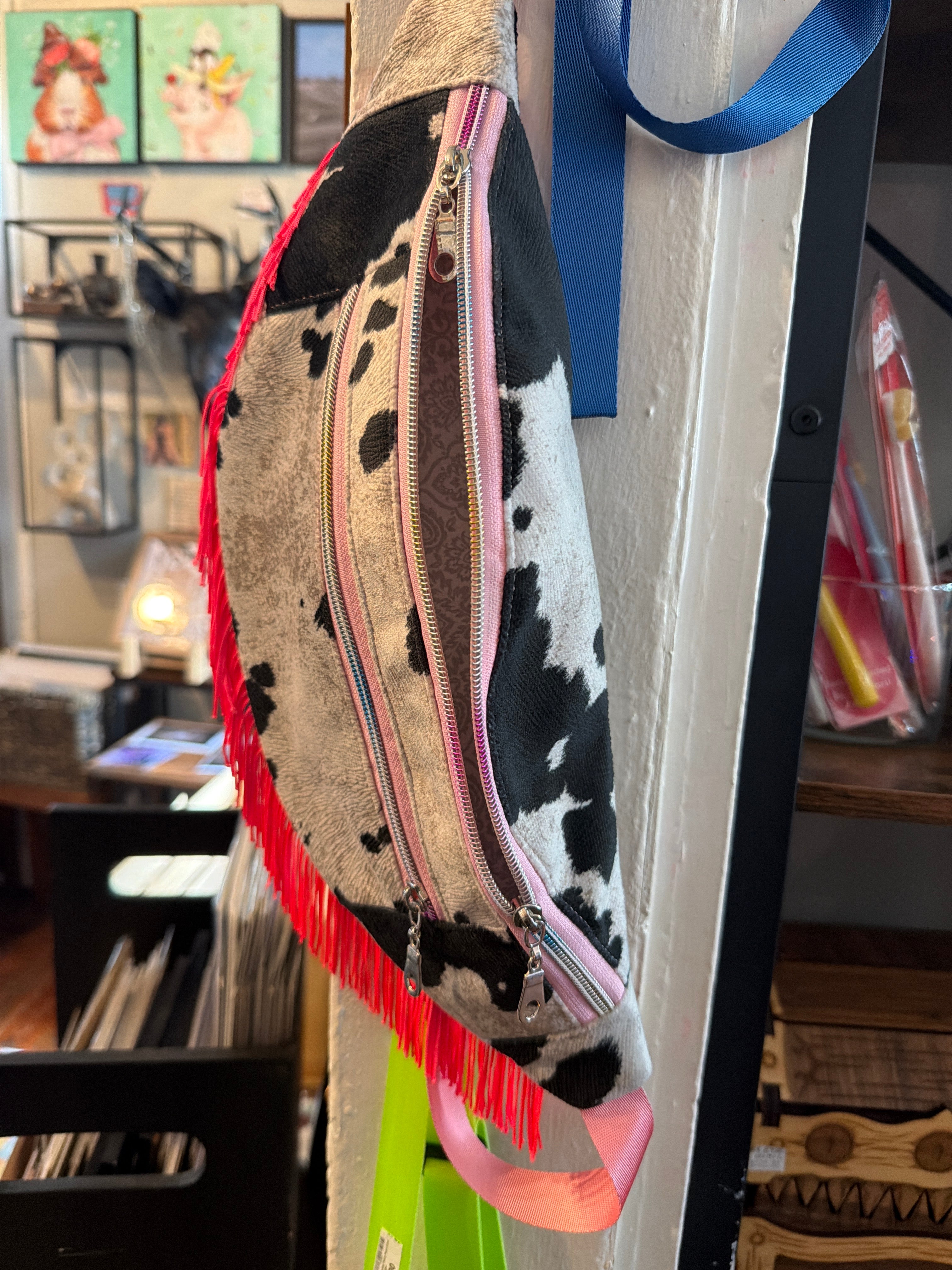 Nathan Newby: Fanny Packs (Cow hide and fringe)