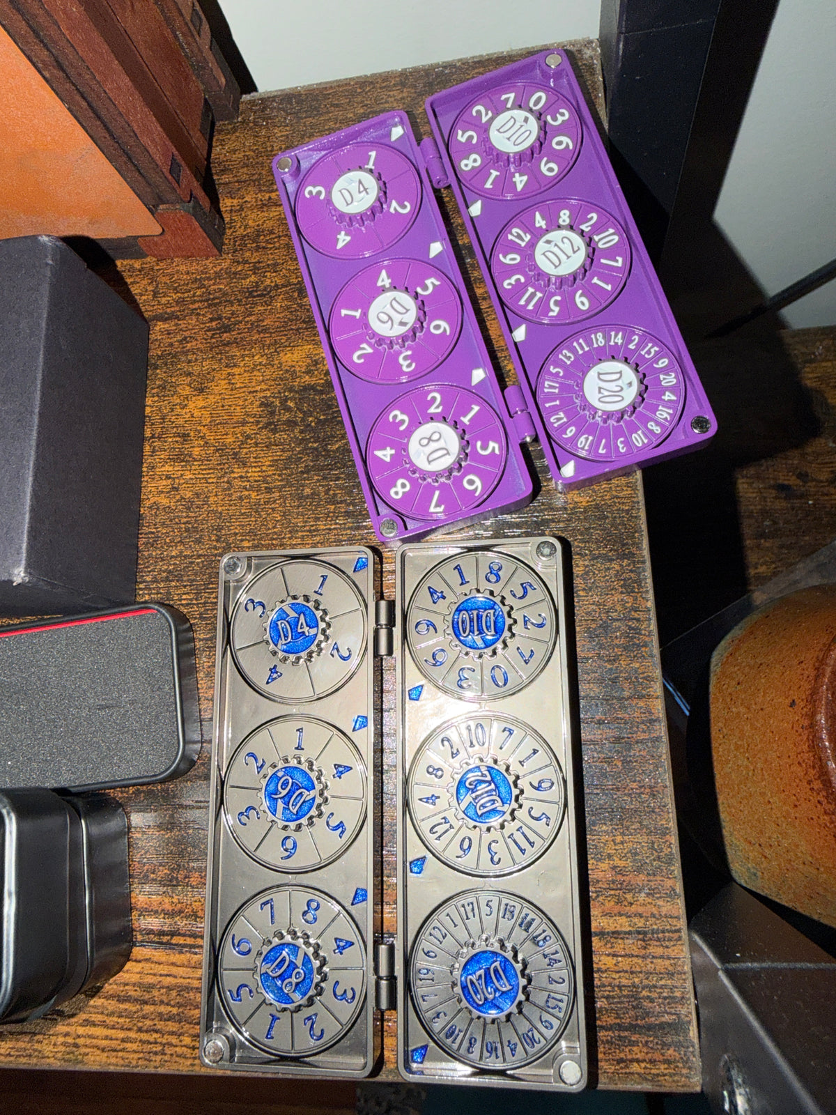 Rectangle Clamshell Dice Dials by Minx Manx Monks