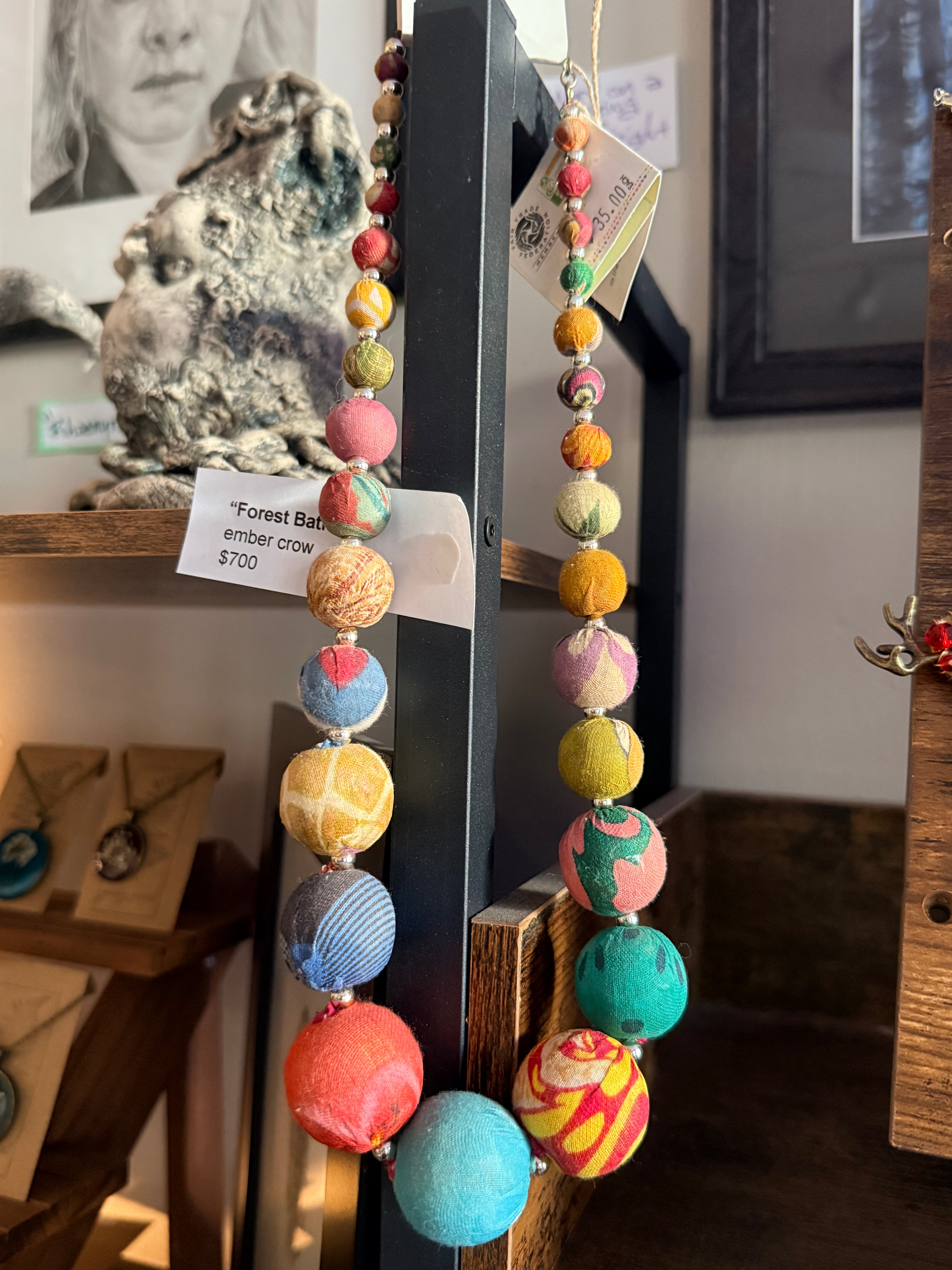 Worldfinds Ethical Jewelry: Handmade Kantha Textile Beaded Necklaces