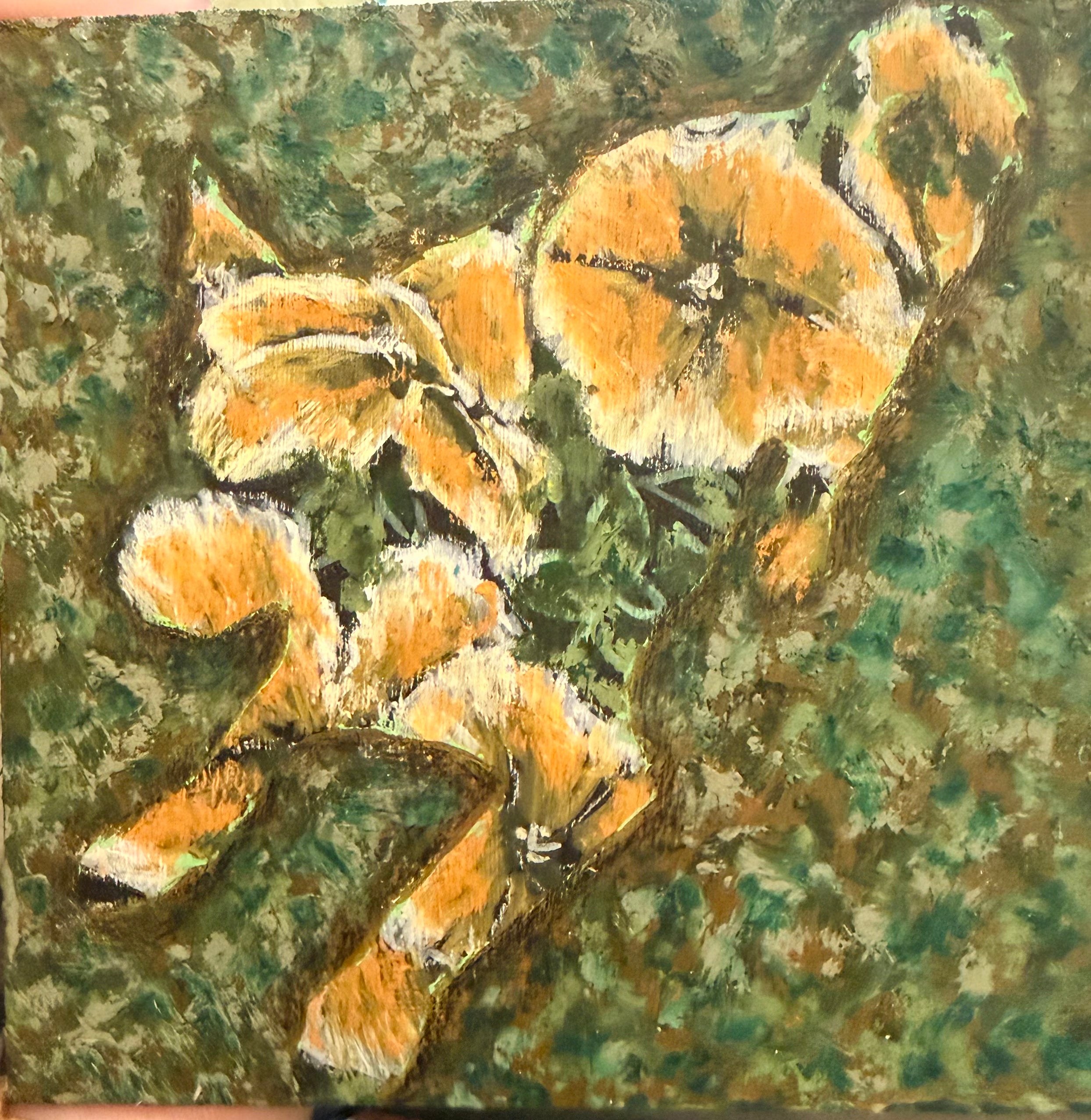 Kerri Horine: Dog In Flowers 1, 2 & 3