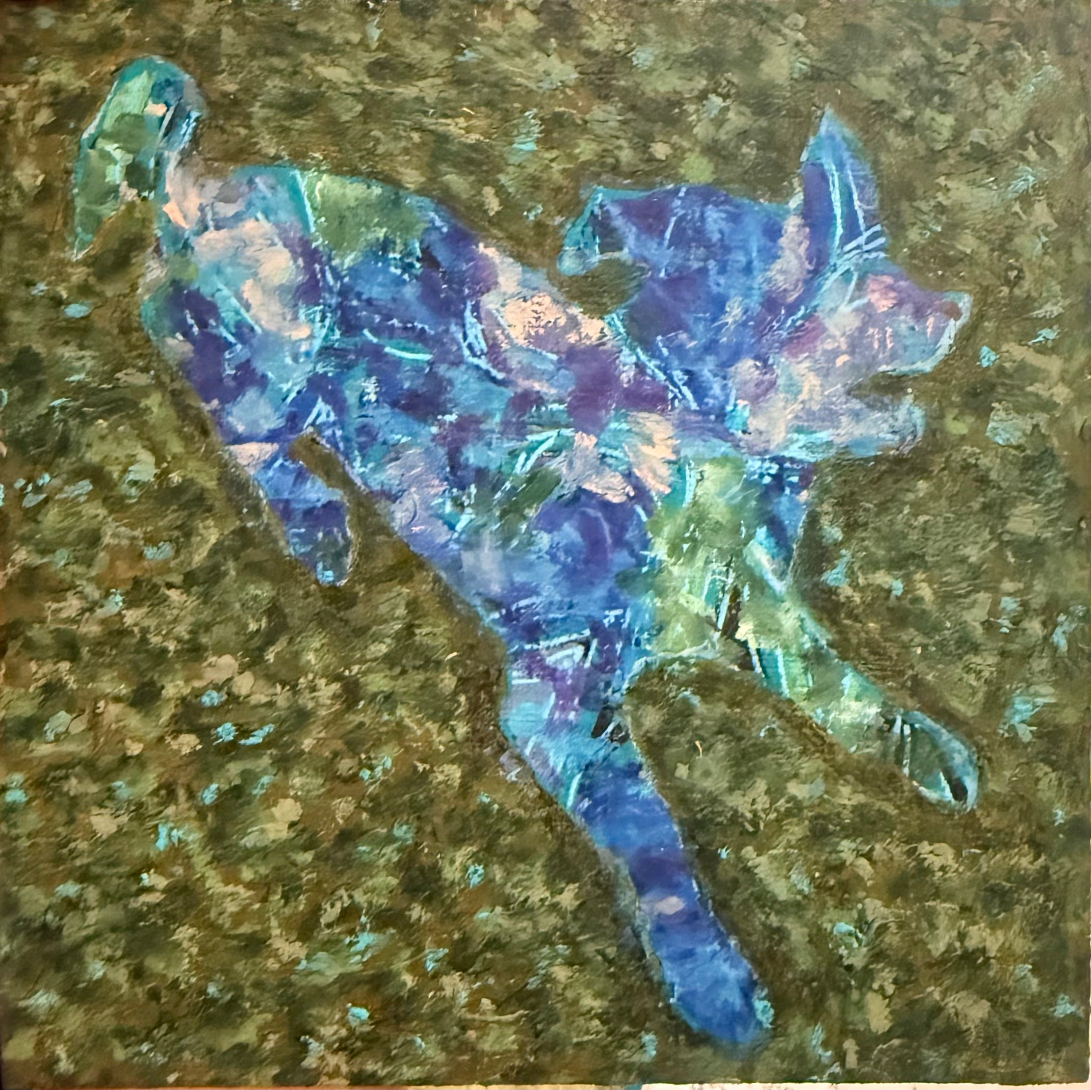 Kerri Horine: Dog In Flowers 1, 2 & 3