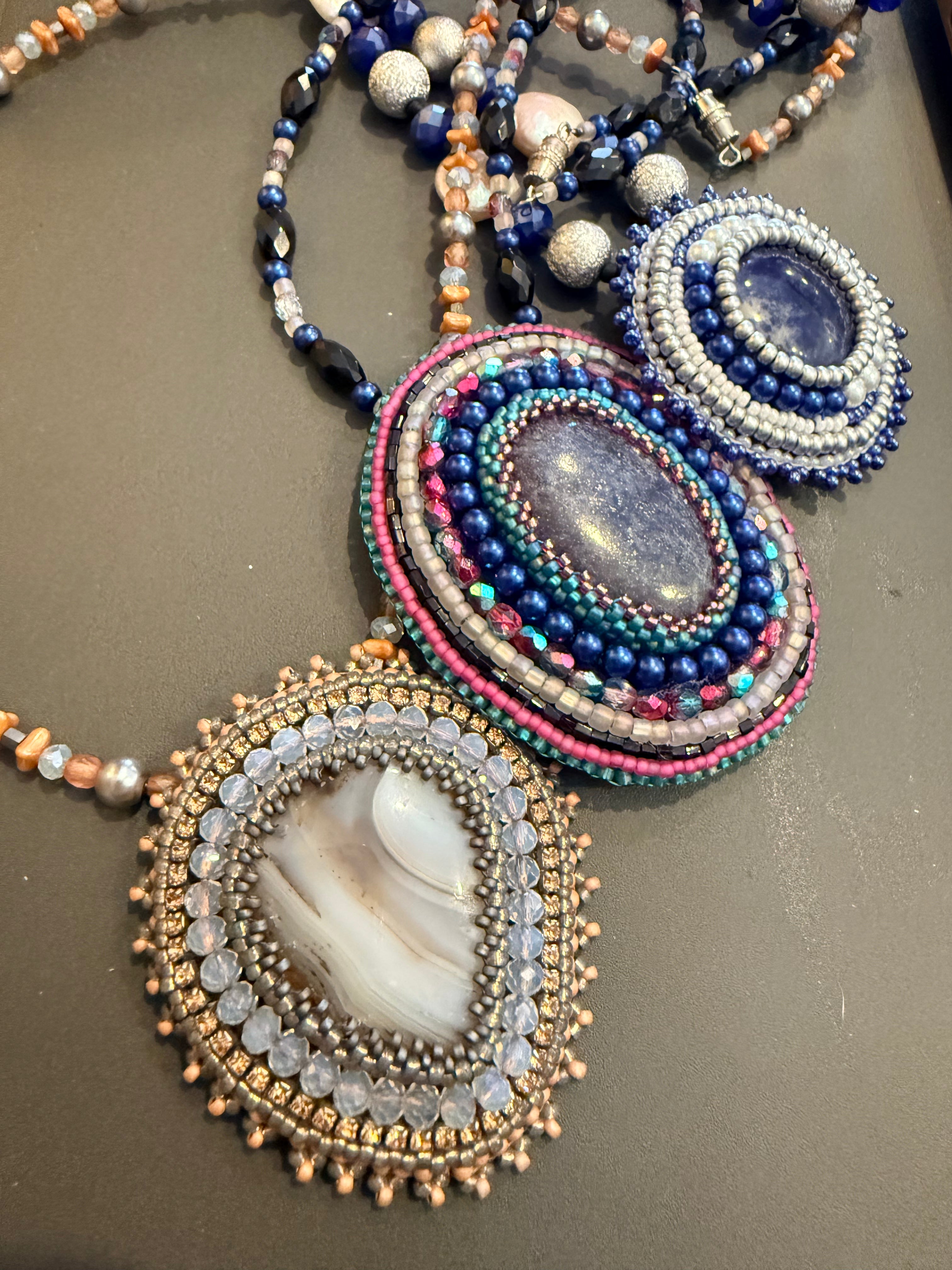 Sarah Harris: Embroidered Necklaces