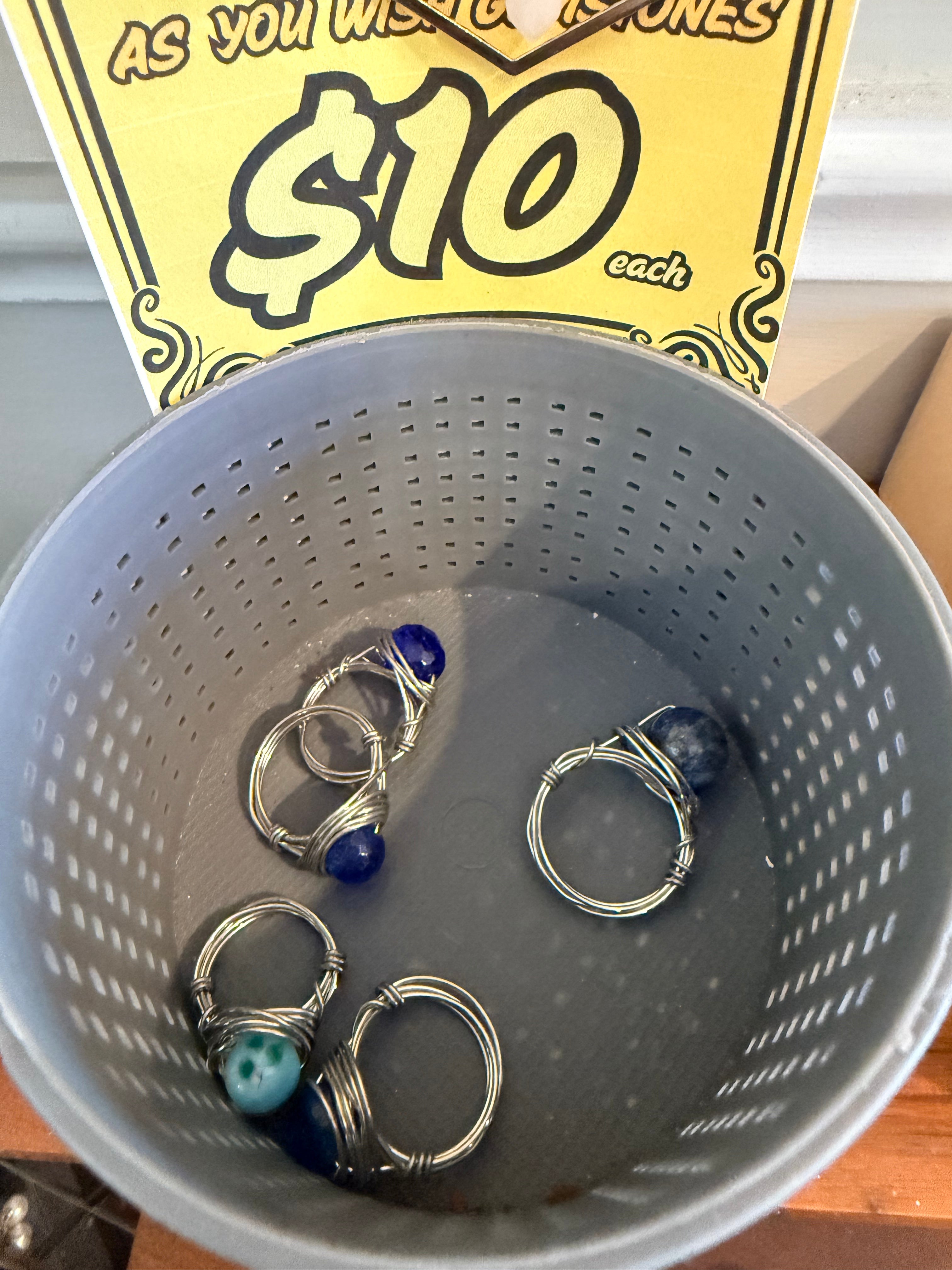 As You Wish Gemstones: Brianna Songbird: Wire Wrapped Rings