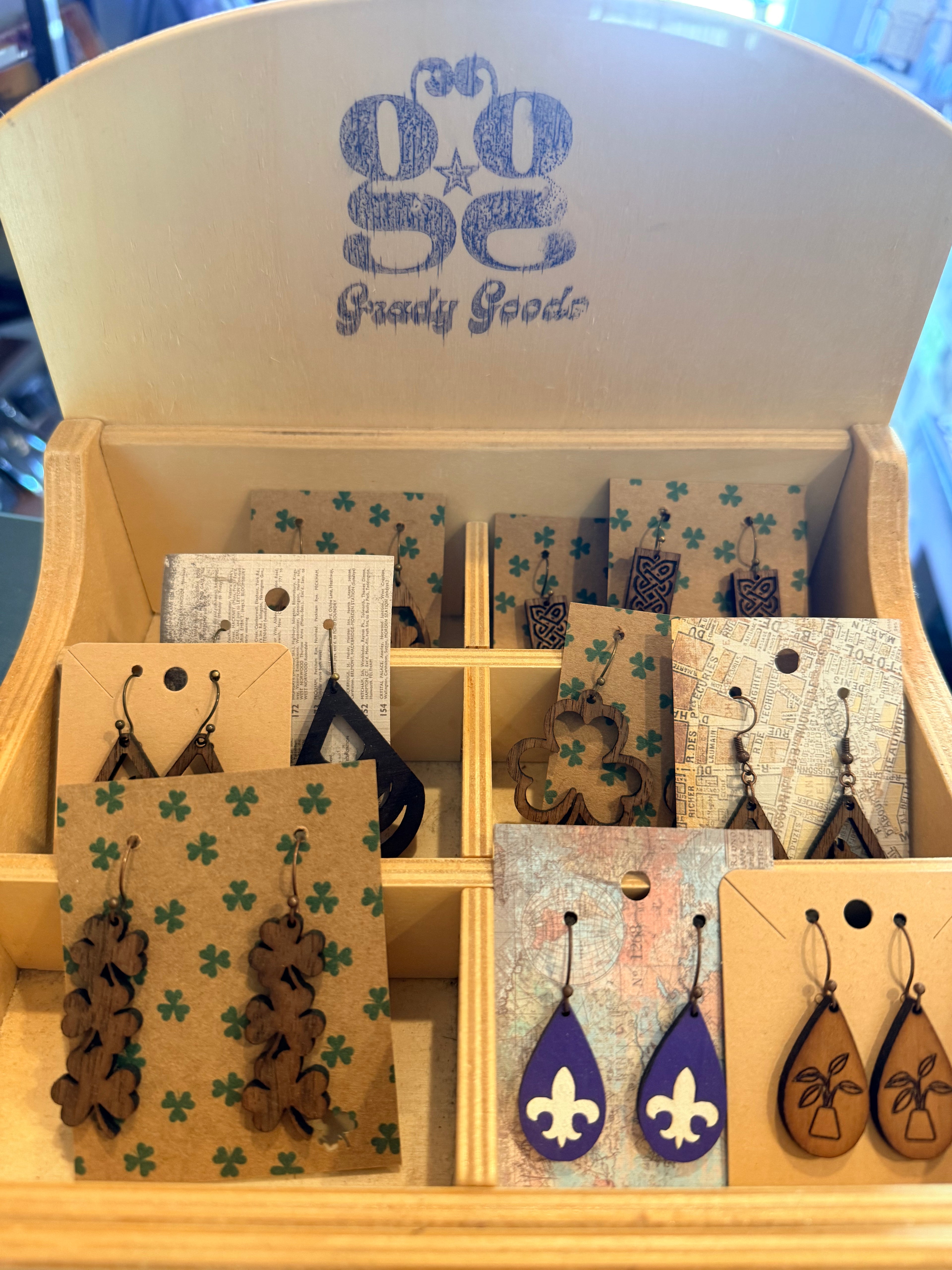 Veronica Kempe: Wooden Laser Cut Earrings