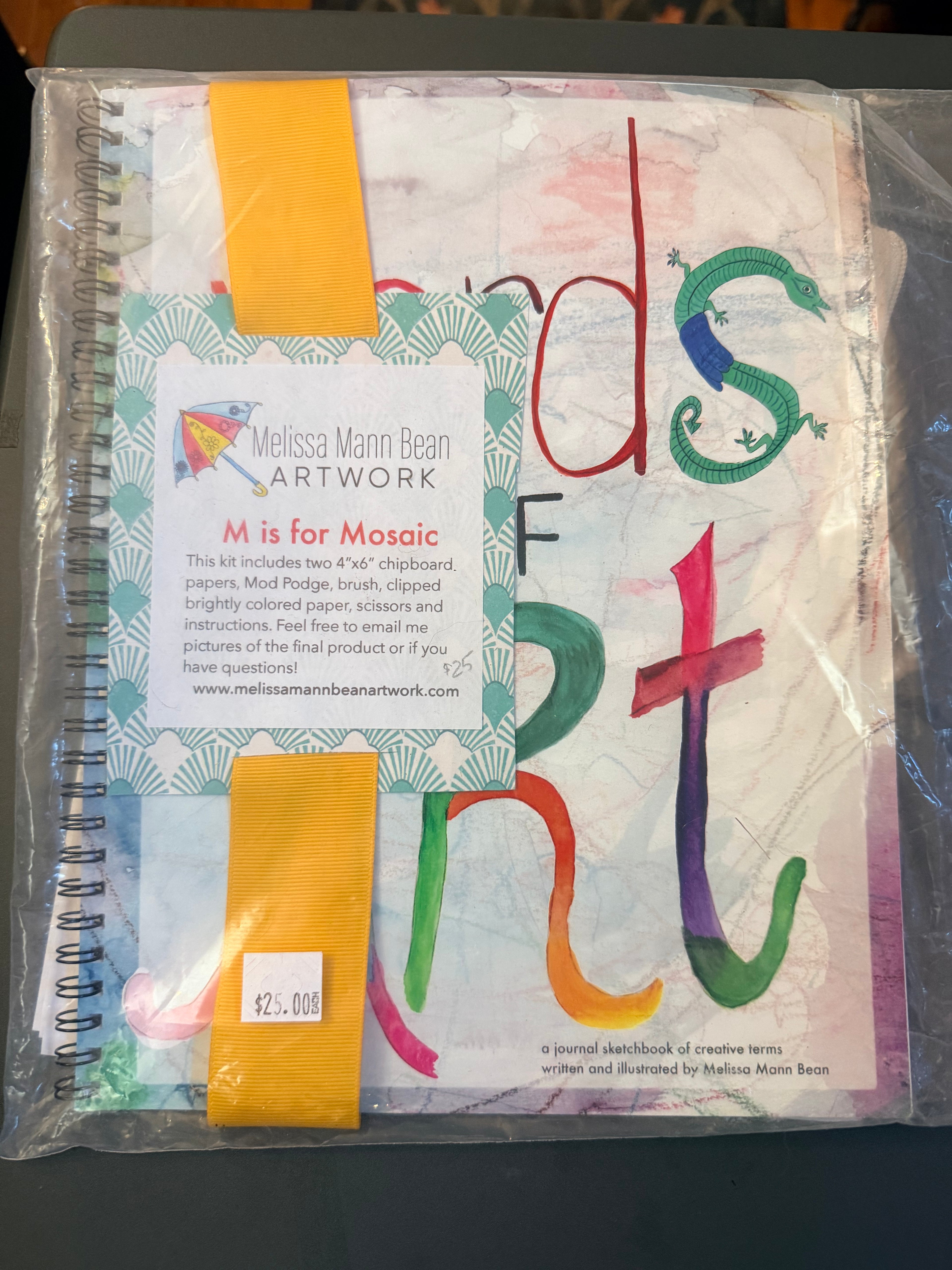 Melissa Mann Bean: Words of Art Book & Art Kit (M is for Mosaic) by Melissa Mann Bean