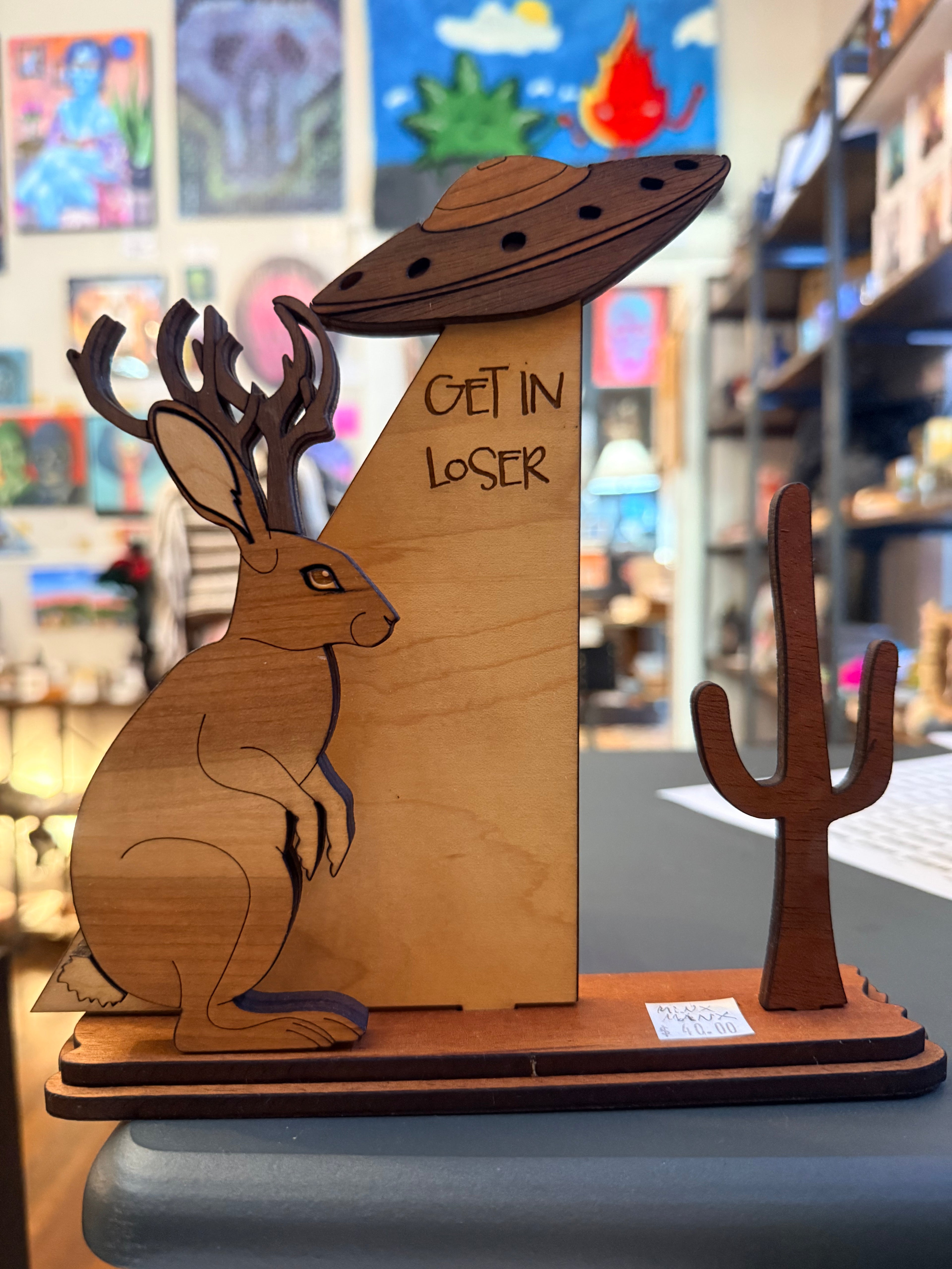 Minx Manx Monks: Get In Loser Jackalope Shelf Sitter