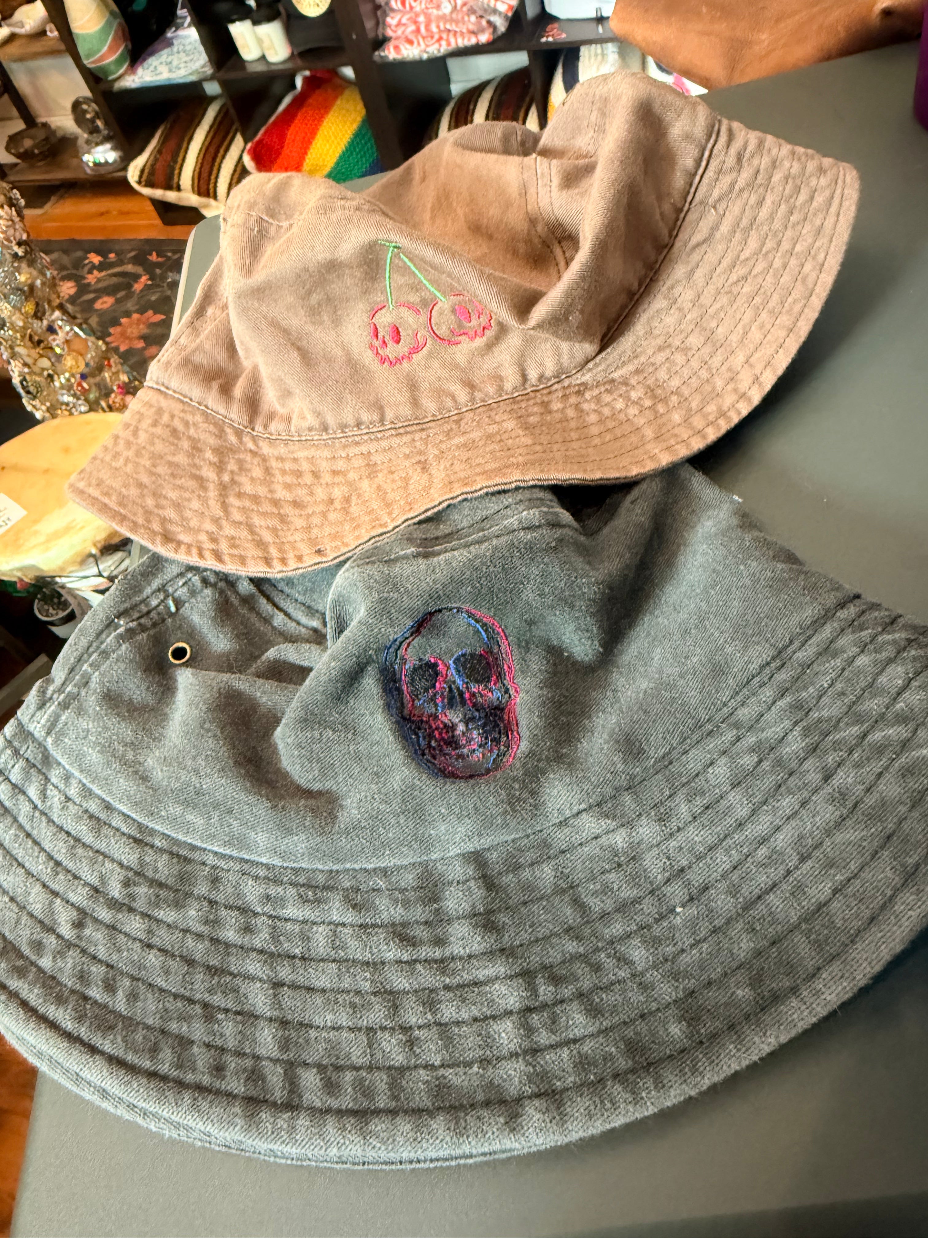 A Stitching Witch: Embroidered Bucket Hats