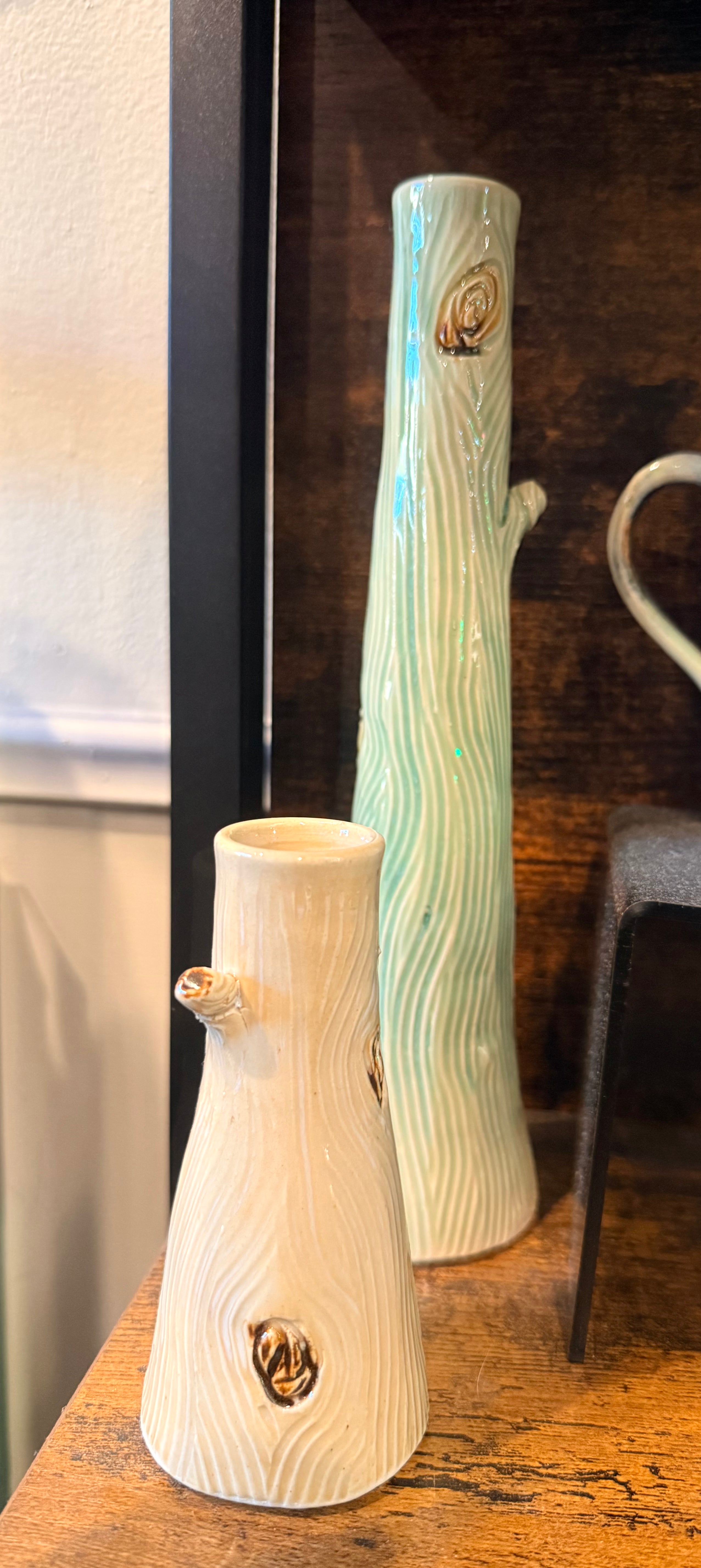 Amy Elswick: Ceramic Log (Candle Tree) Vases