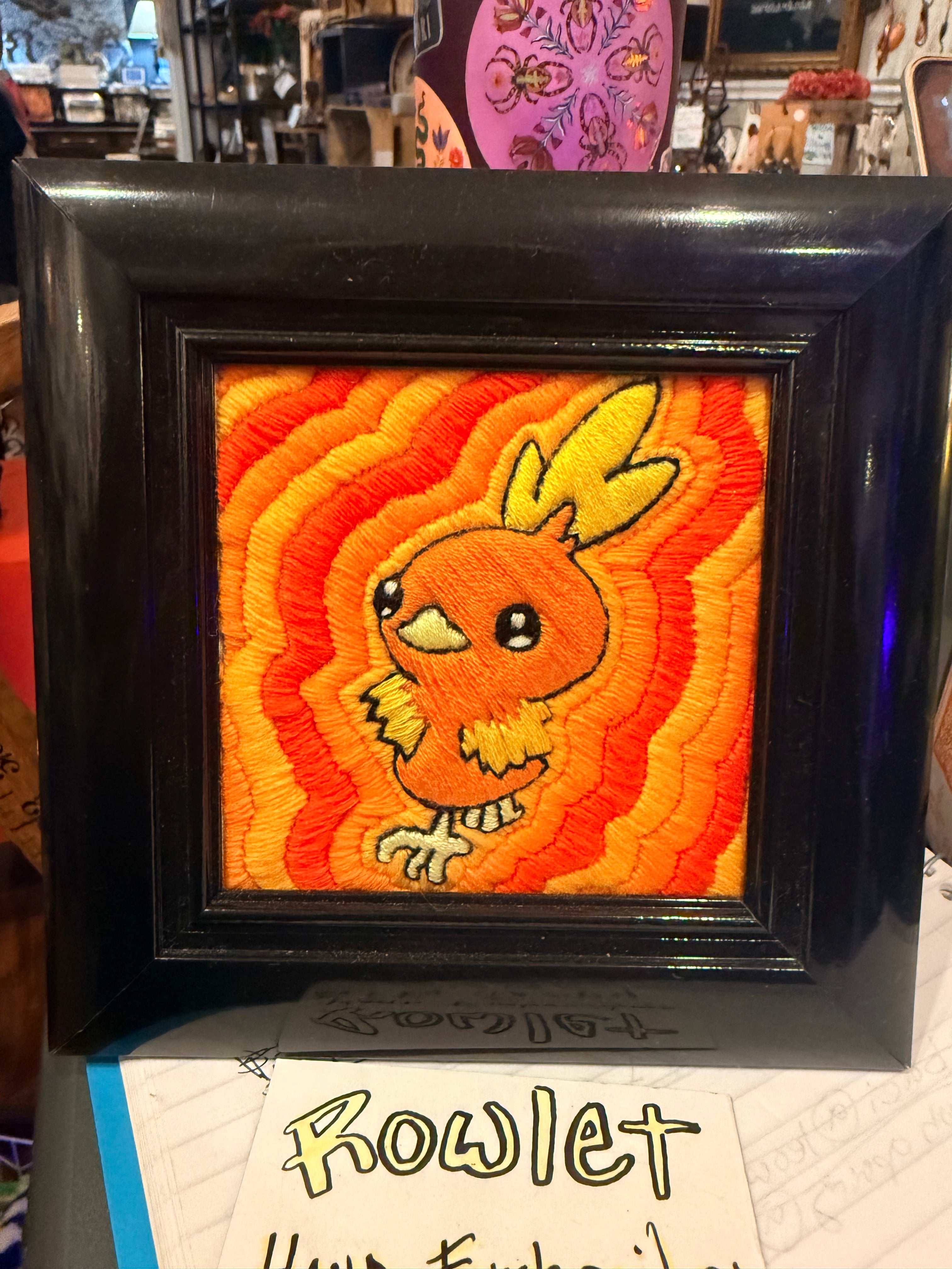 Rowlet: Jespy (Hand embroided artworik)