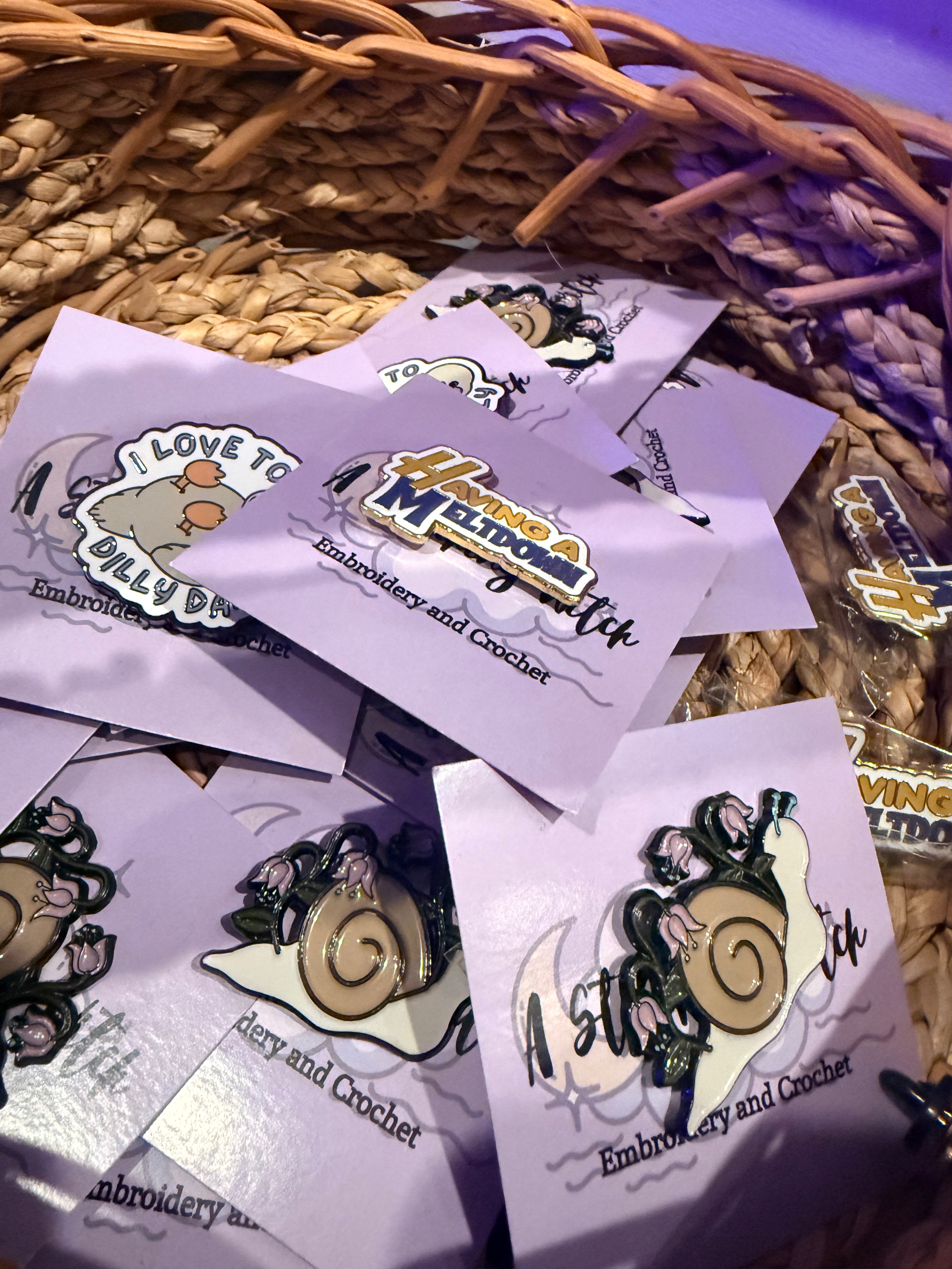 A Stitching Witch: Enamel Pins