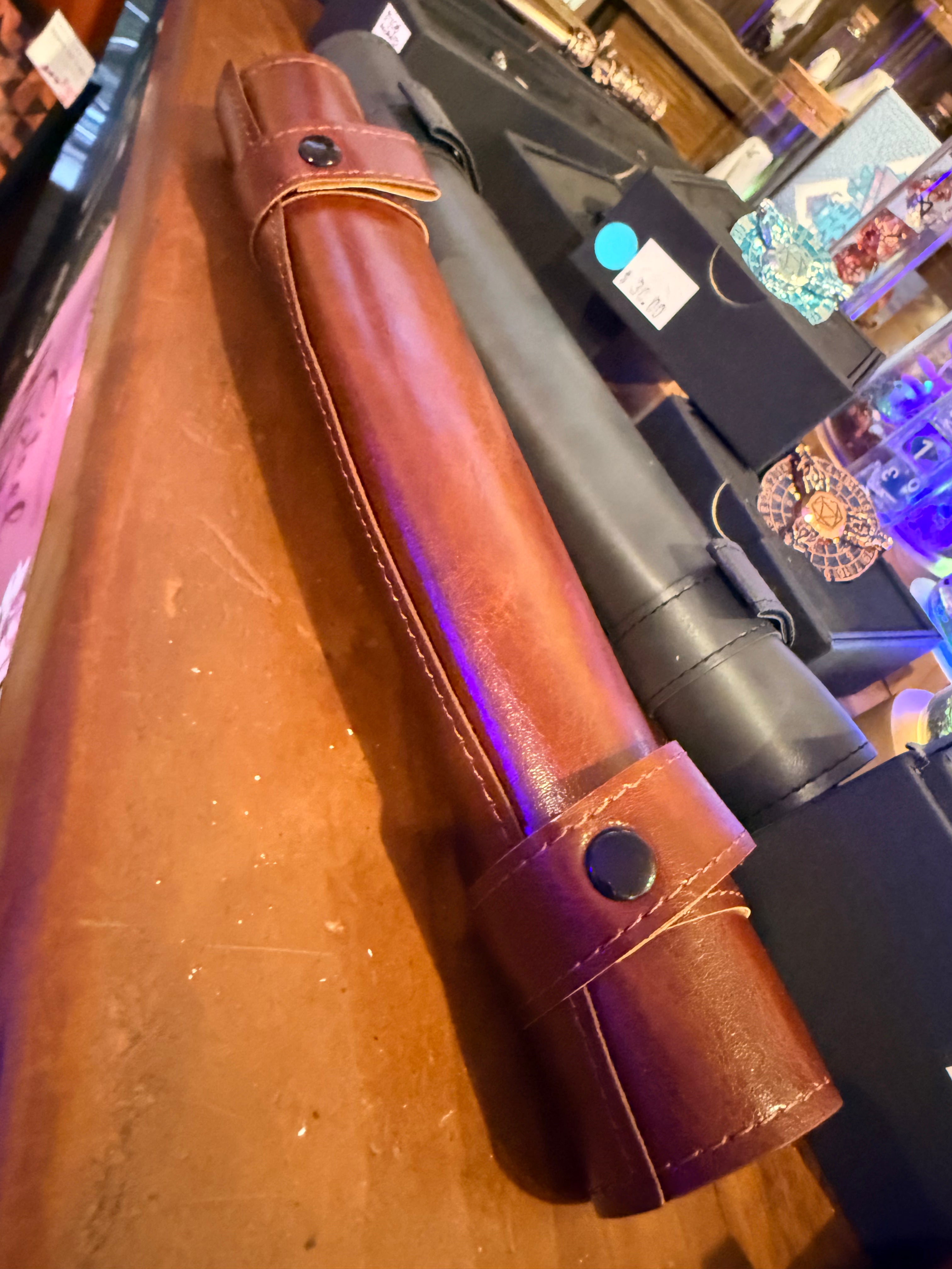 Minx Manx Monks: Vegan Leather Dice Carrier/Rolling Mat