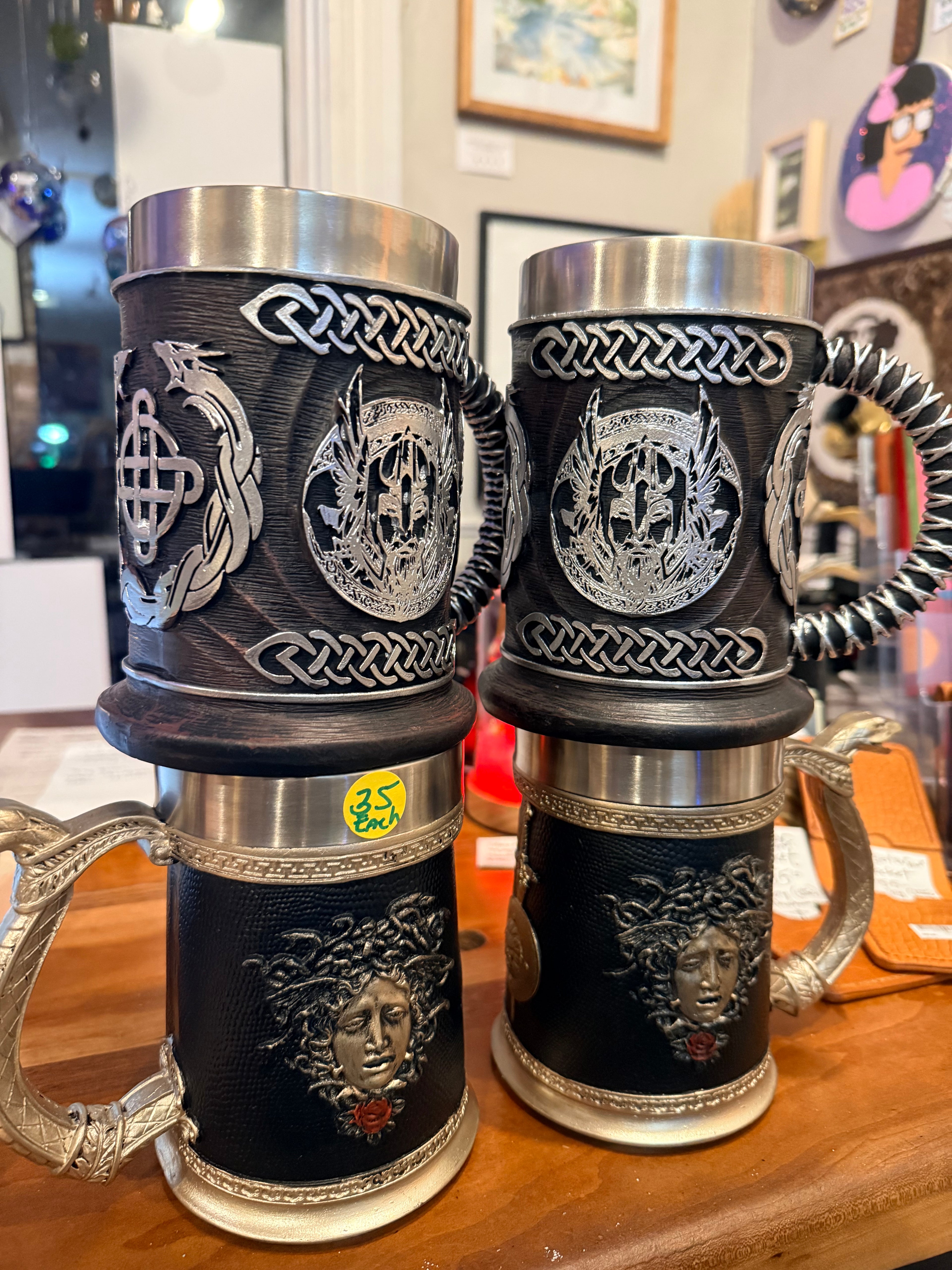 Minx Manx Monks: Tankards or Steins (Mugs)