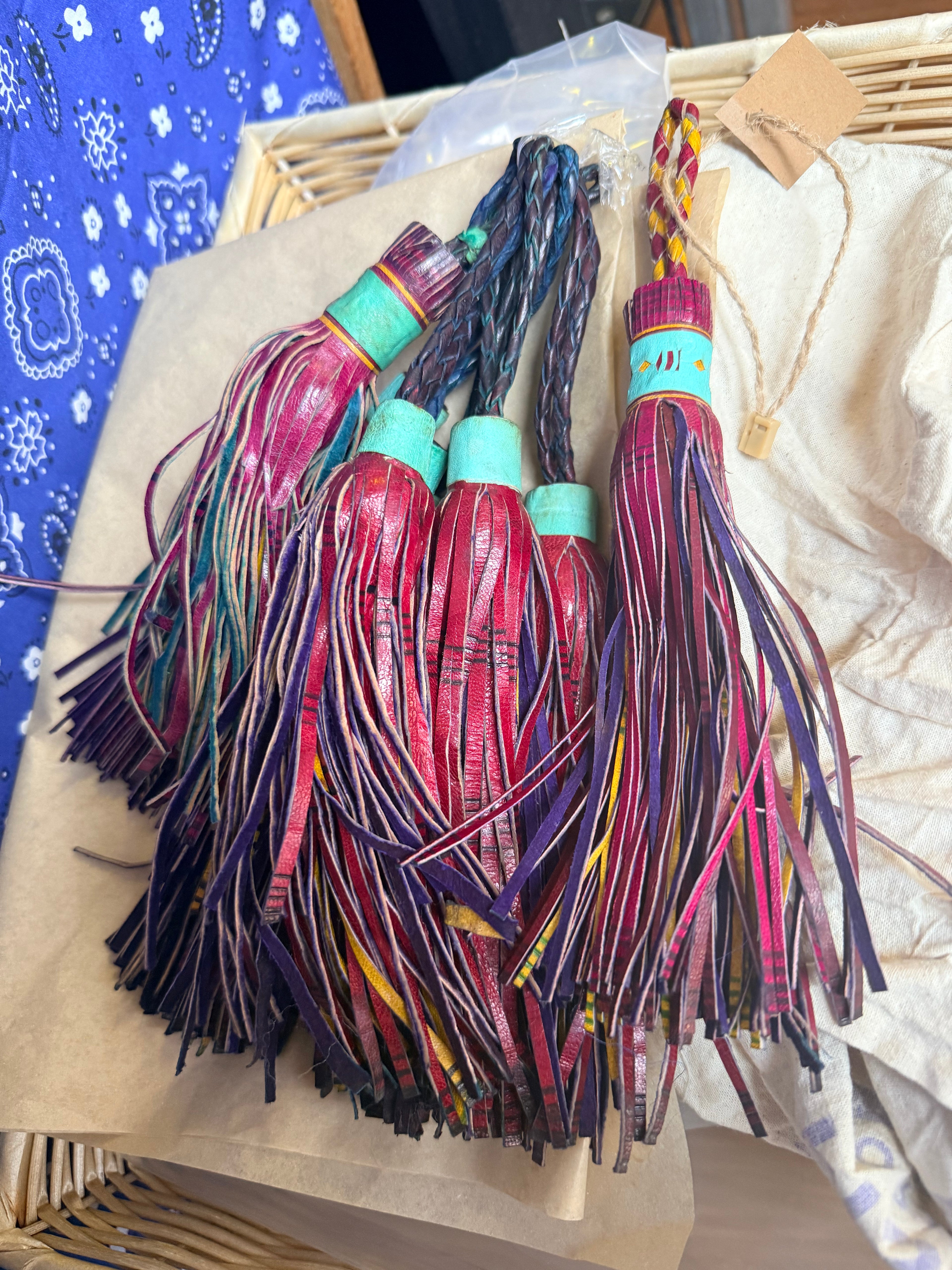 Naslim (Malik Aboubacar): Leather Braided Keychain