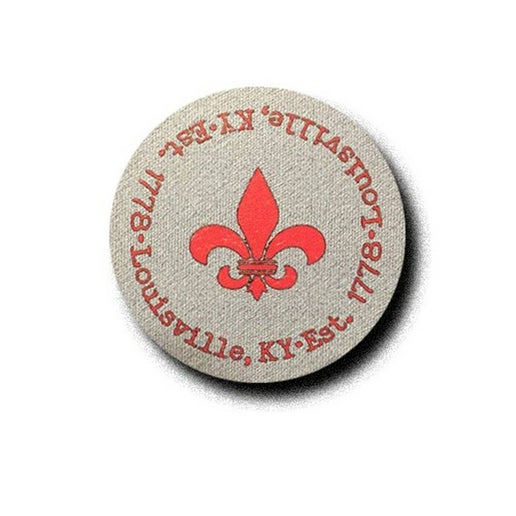 Layne Wilson: Louisville Fleur de Lis Red and Gray Magnet