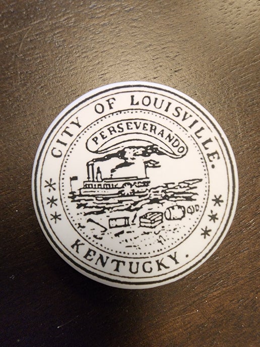 GG Perseverando: Louisville Seal Button 5" Oversize