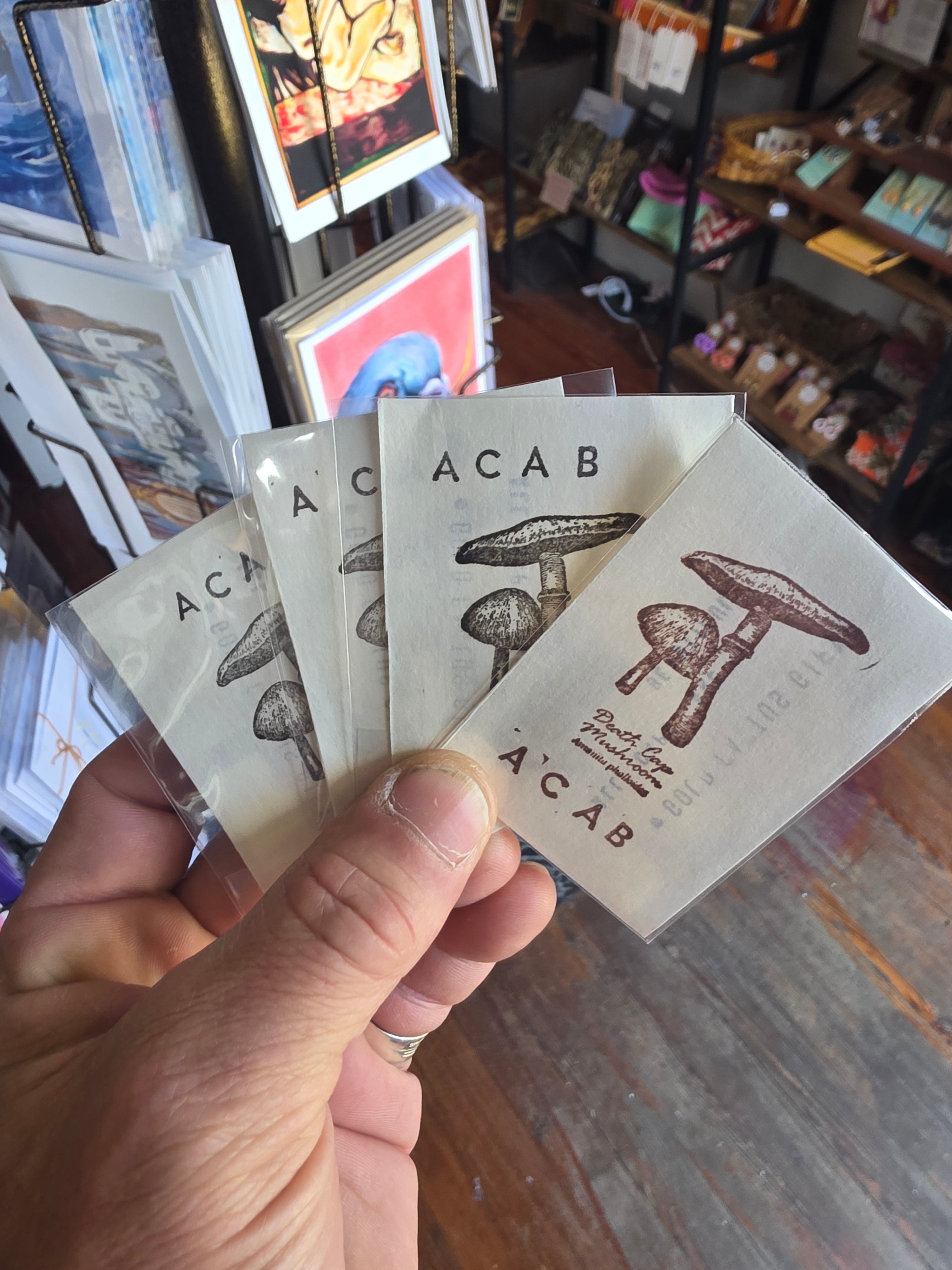 Gold Cactus Gifts: ACAB Mini Prints Death Cap Mushrooms